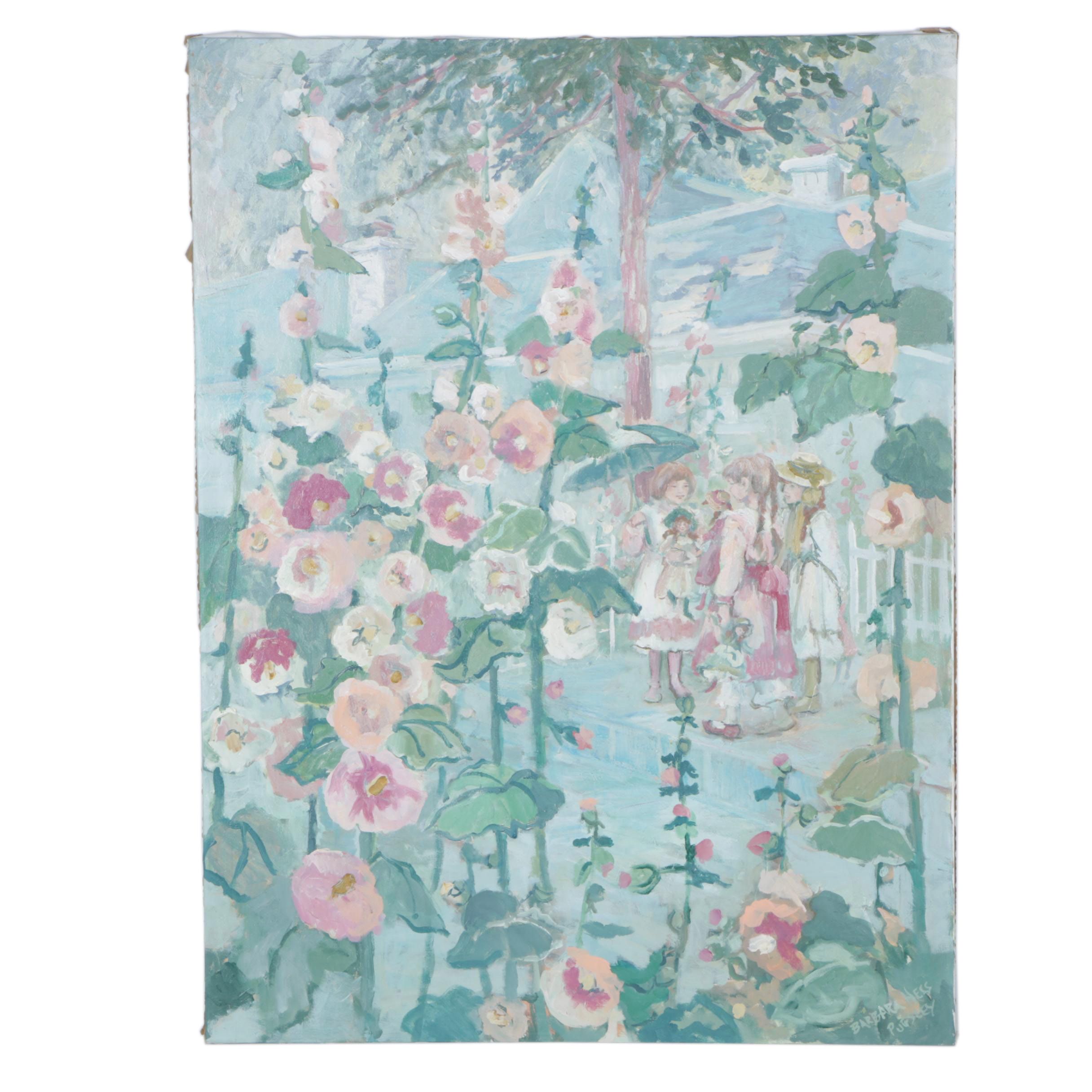 Barbara Hess Pugsley Oil on Canvas Genre Scene