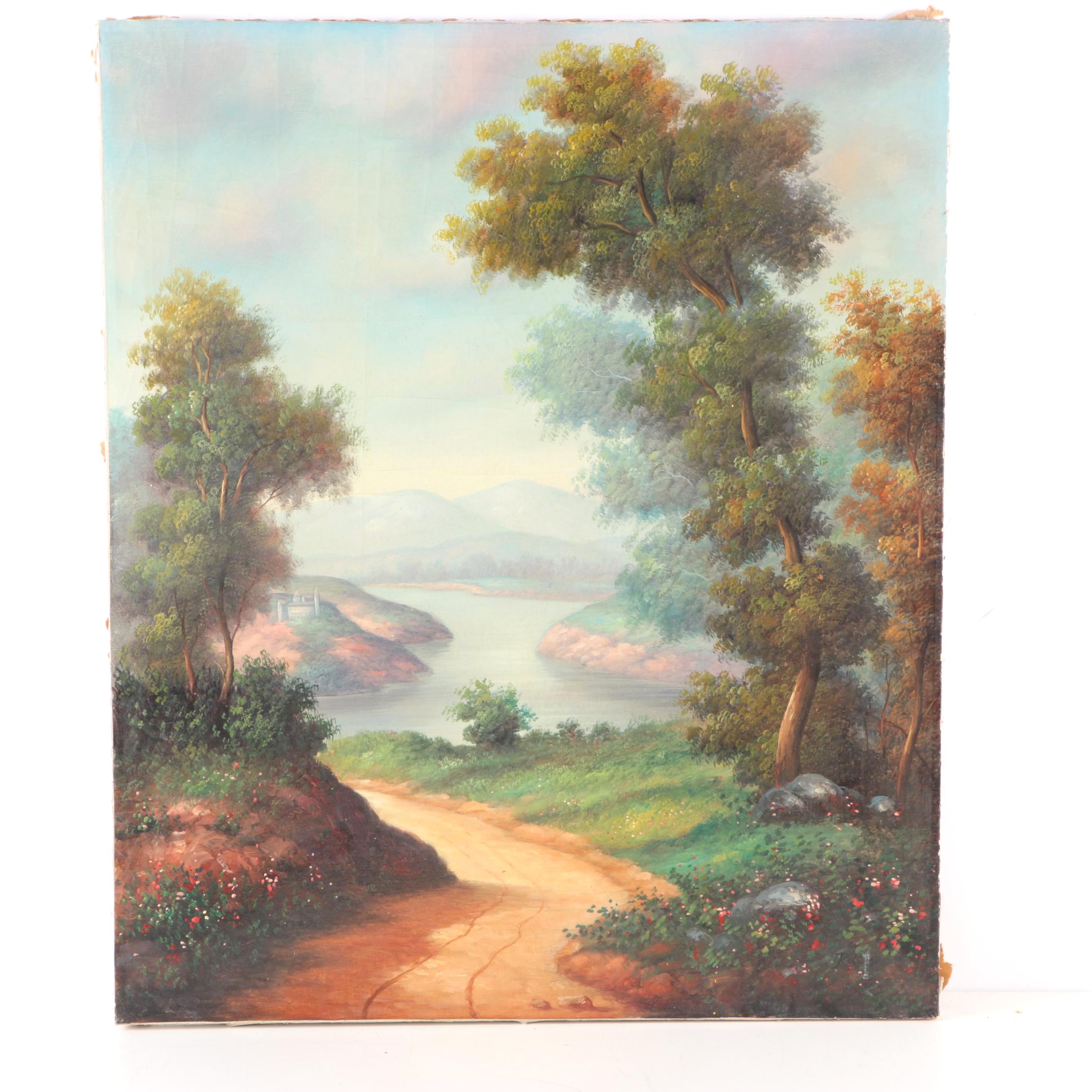 Robbins Original Oil Painting "Landscape"