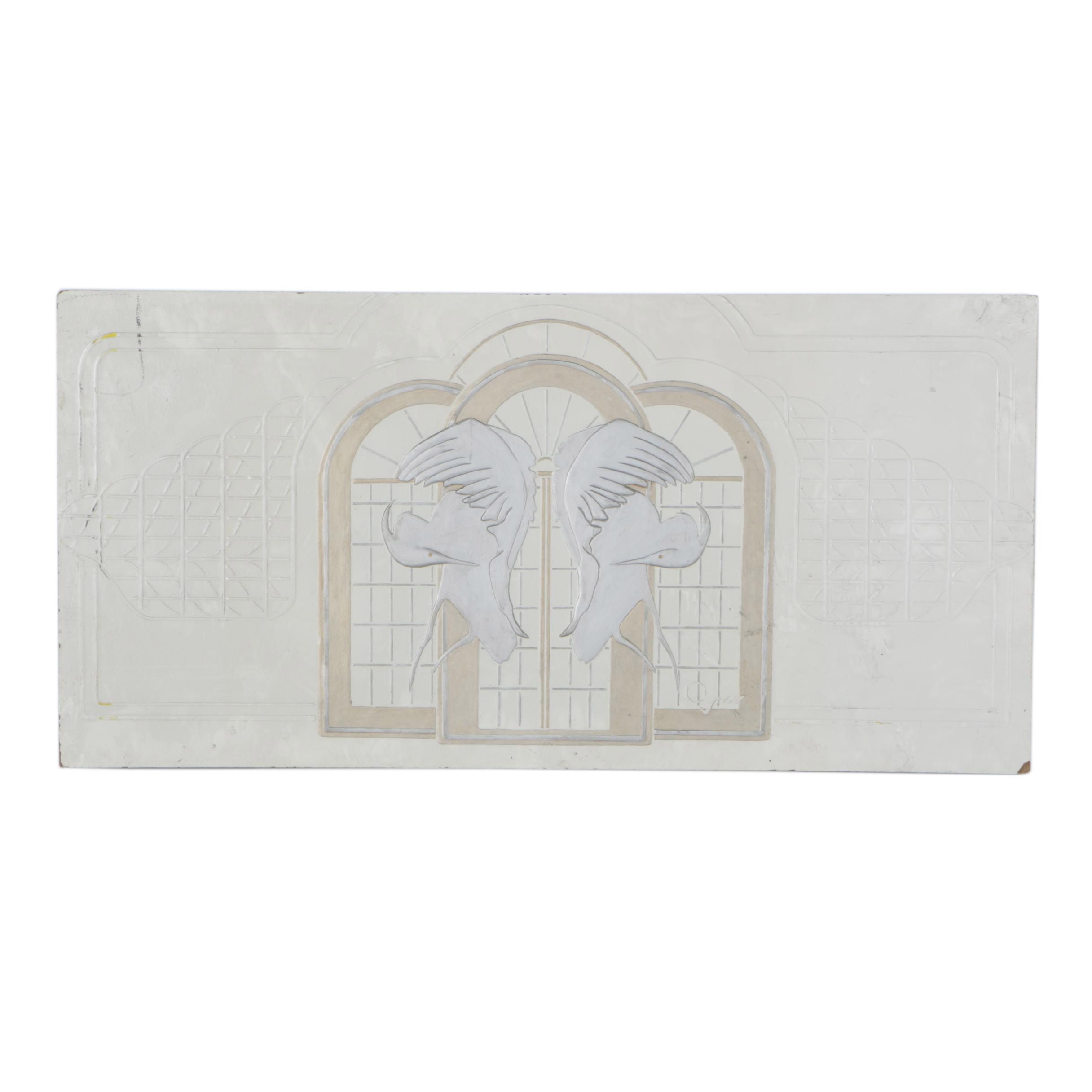 Original Mixed Media Painting Of Birds by Odavie