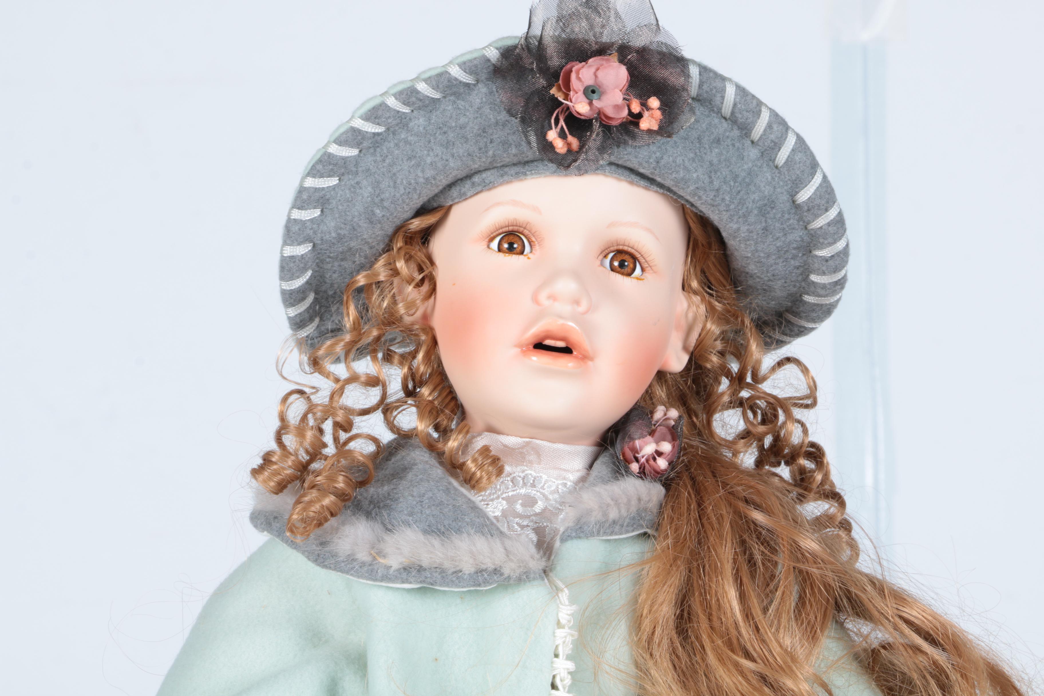 Porcelain Doll with Stand
