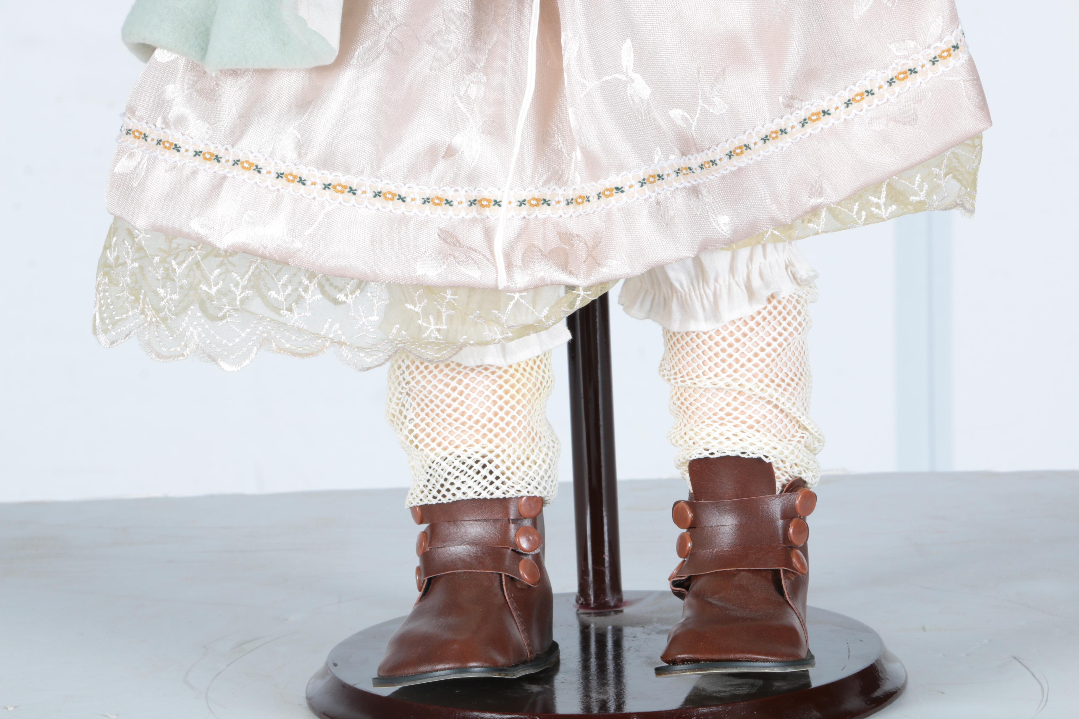 Porcelain Doll with Stand