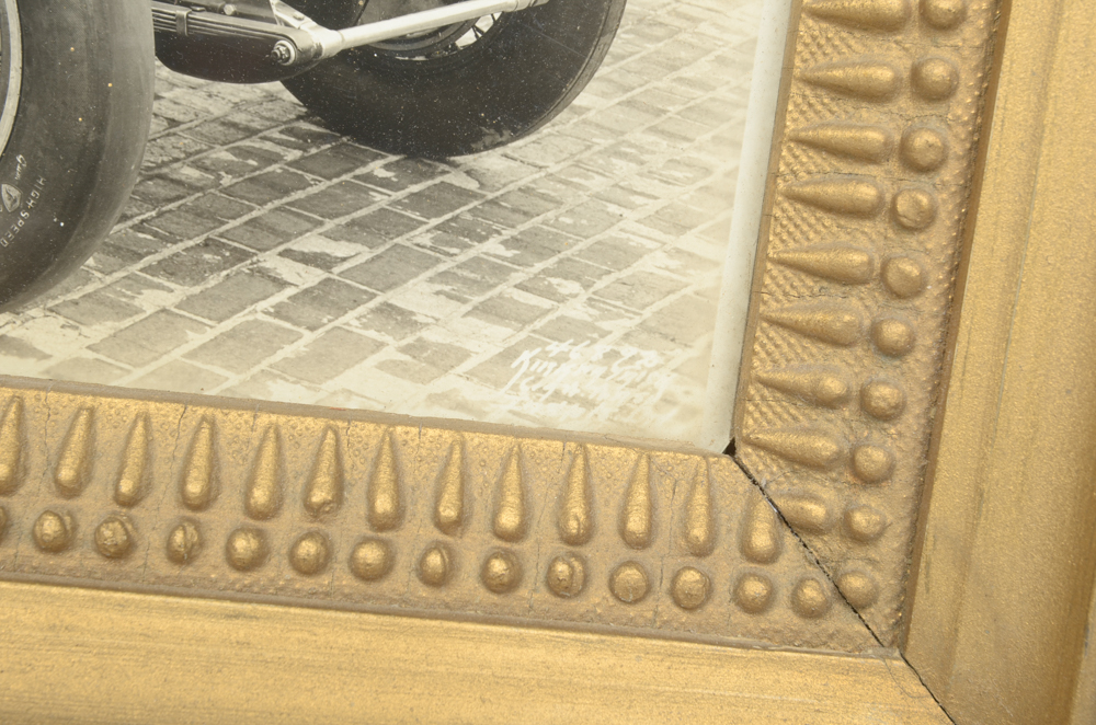 Black and White Photograph of Floyd Roberts at the Burd Piston Racing Special