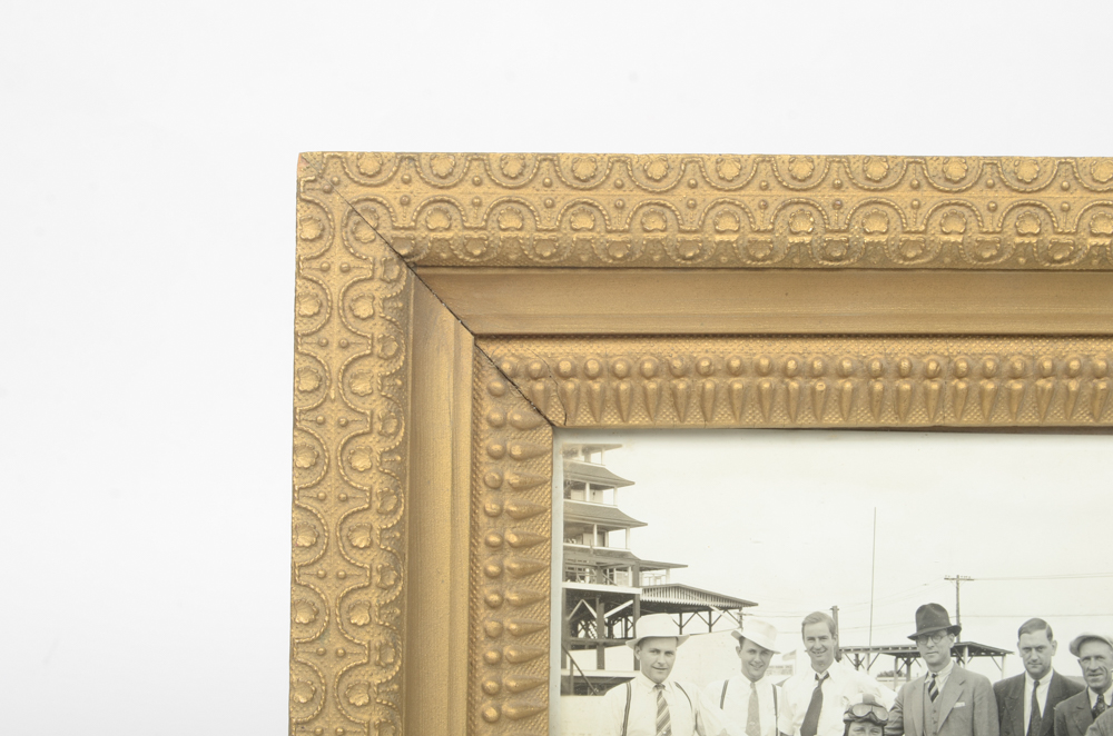 Black and White Photograph of Floyd Roberts at the Burd Piston Racing Special