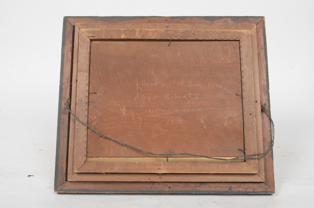 Black and White Photograph of Floyd Roberts at the Burd Piston Racing Special