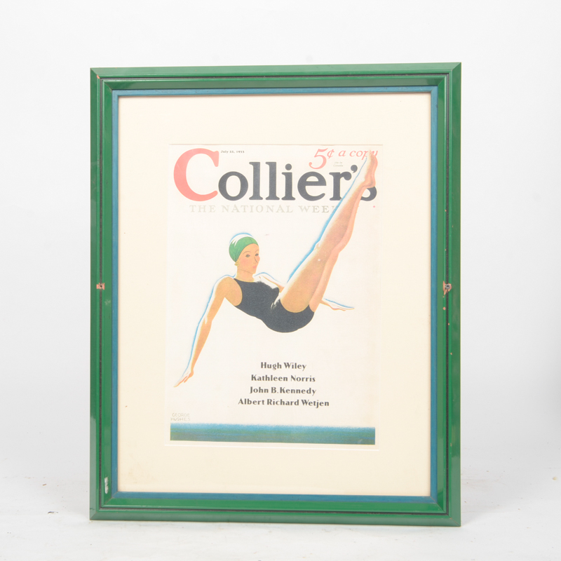 Assortment of Framed "Collier's" Magazine Covers