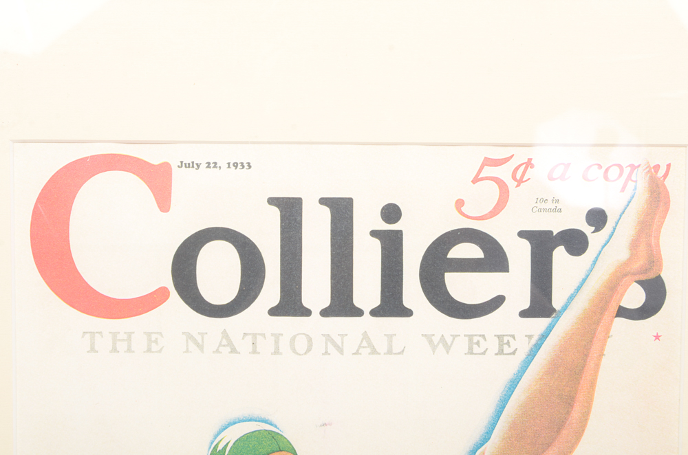 Assortment of Framed "Collier's" Magazine Covers