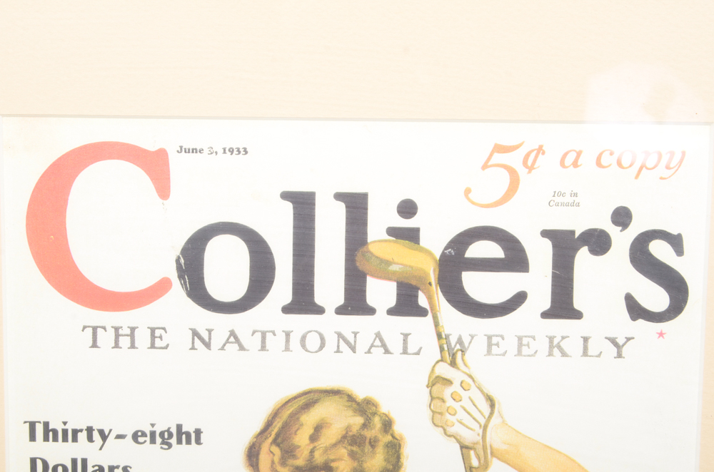 Assortment of Framed "Collier's" Magazine Covers