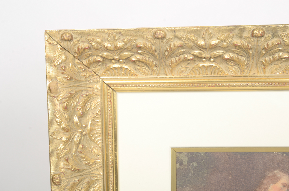 Fermin Rocker Mixed Media Painting on Paper of Nude Bathers