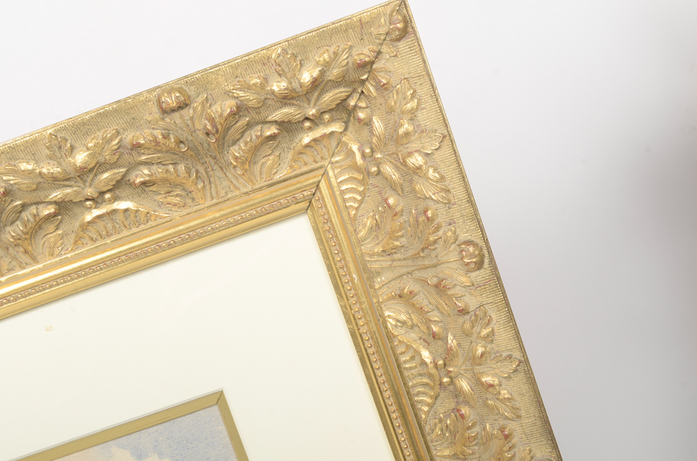 Fermin Rocker Mixed Media Painting on Paper of Nude Bathers