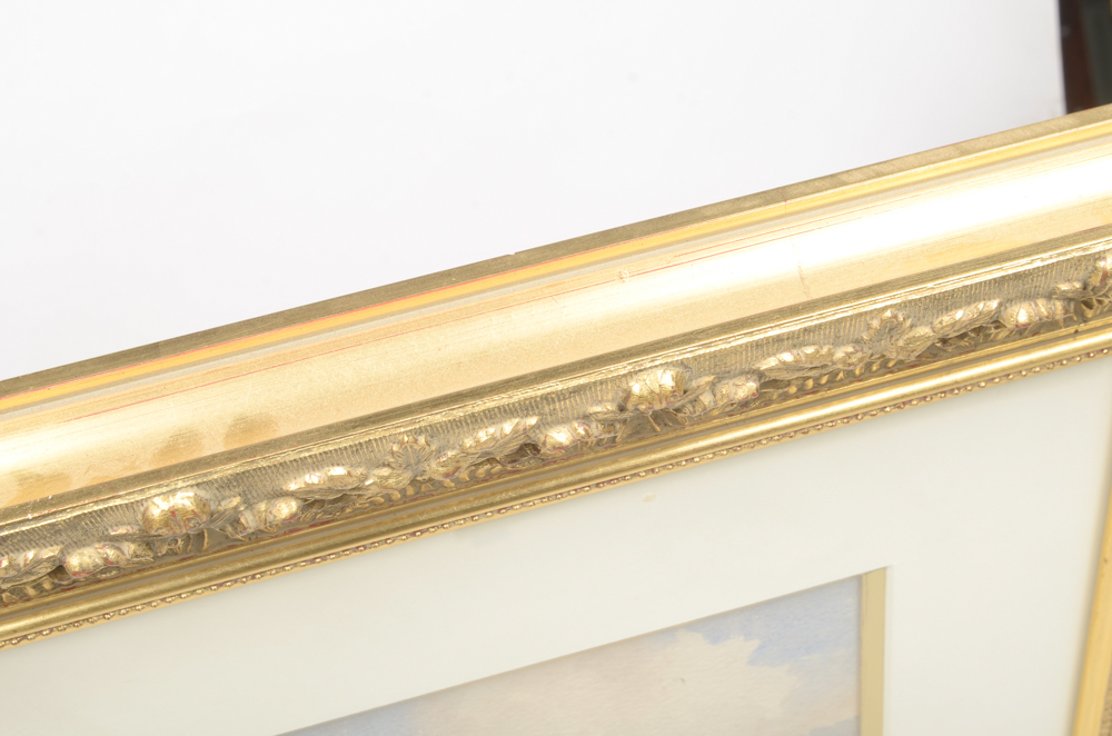 Fermin Rocker Mixed Media Painting on Paper of Nude Bathers