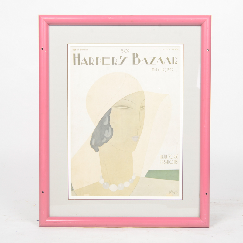 Pair of Art Deco "Harper's Bazaar" Magazine Covers