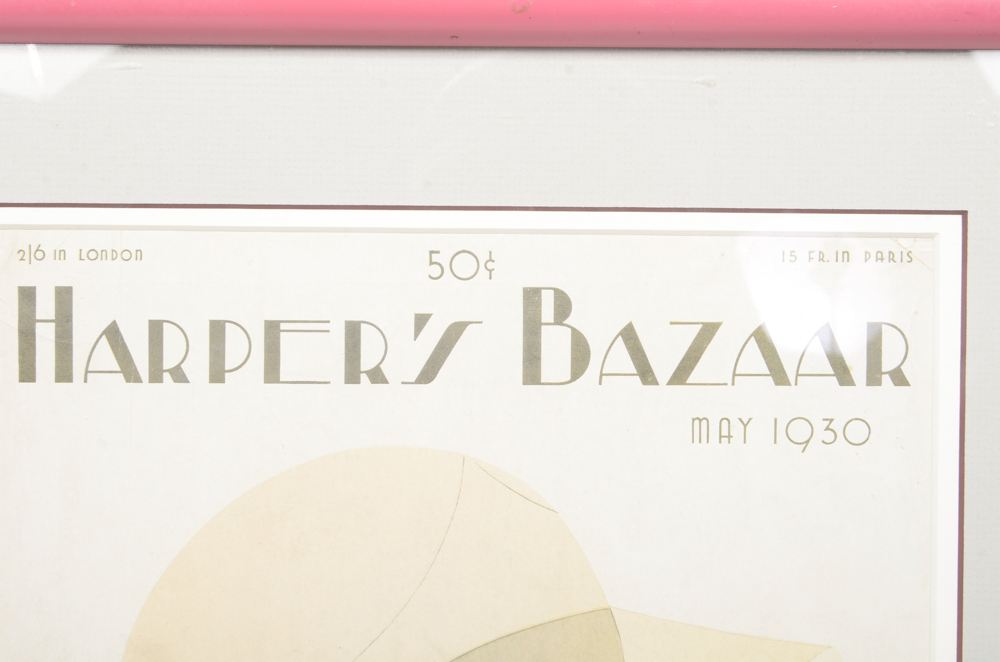 Pair of Art Deco "Harper's Bazaar" Magazine Covers