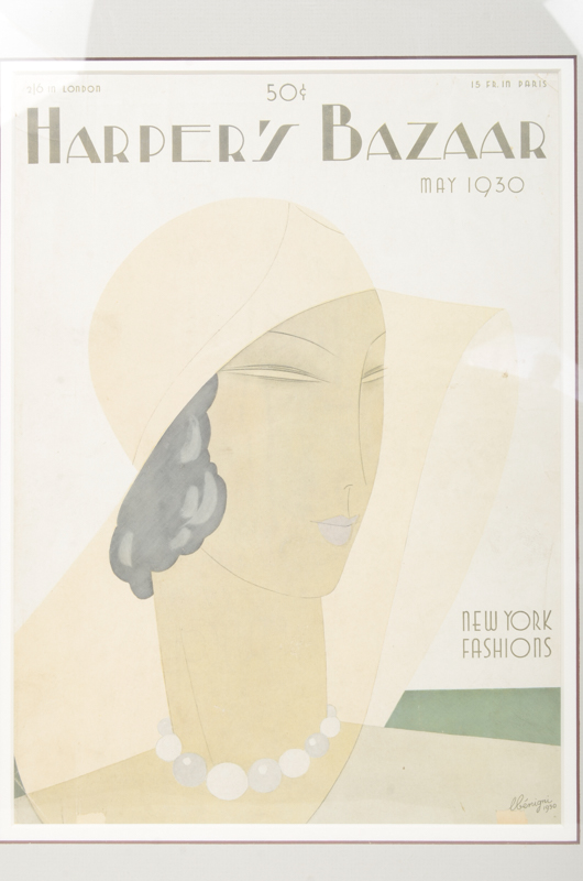Pair of Art Deco "Harper's Bazaar" Magazine Covers