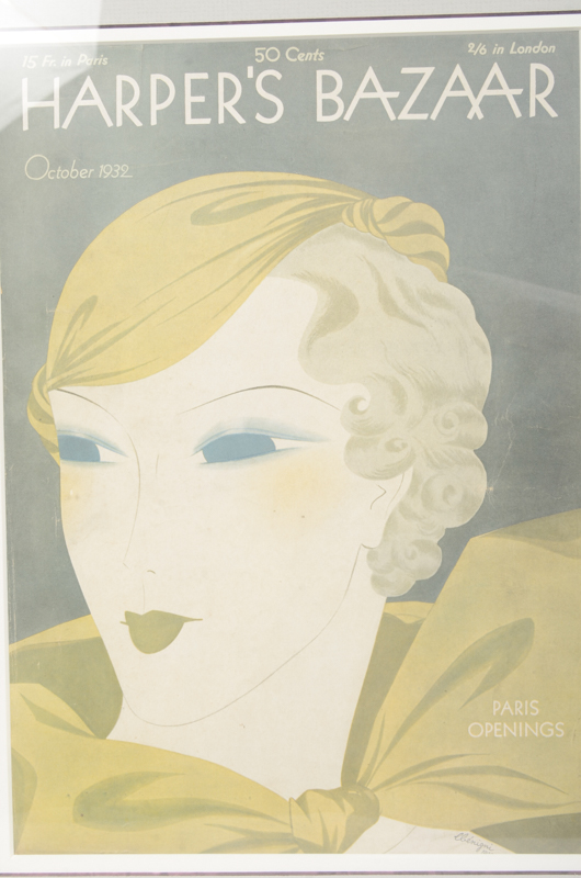 Pair of Art Deco "Harper's Bazaar" Magazine Covers