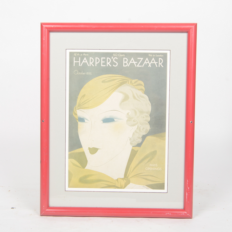 Pair of Art Deco "Harper's Bazaar" Magazine Covers