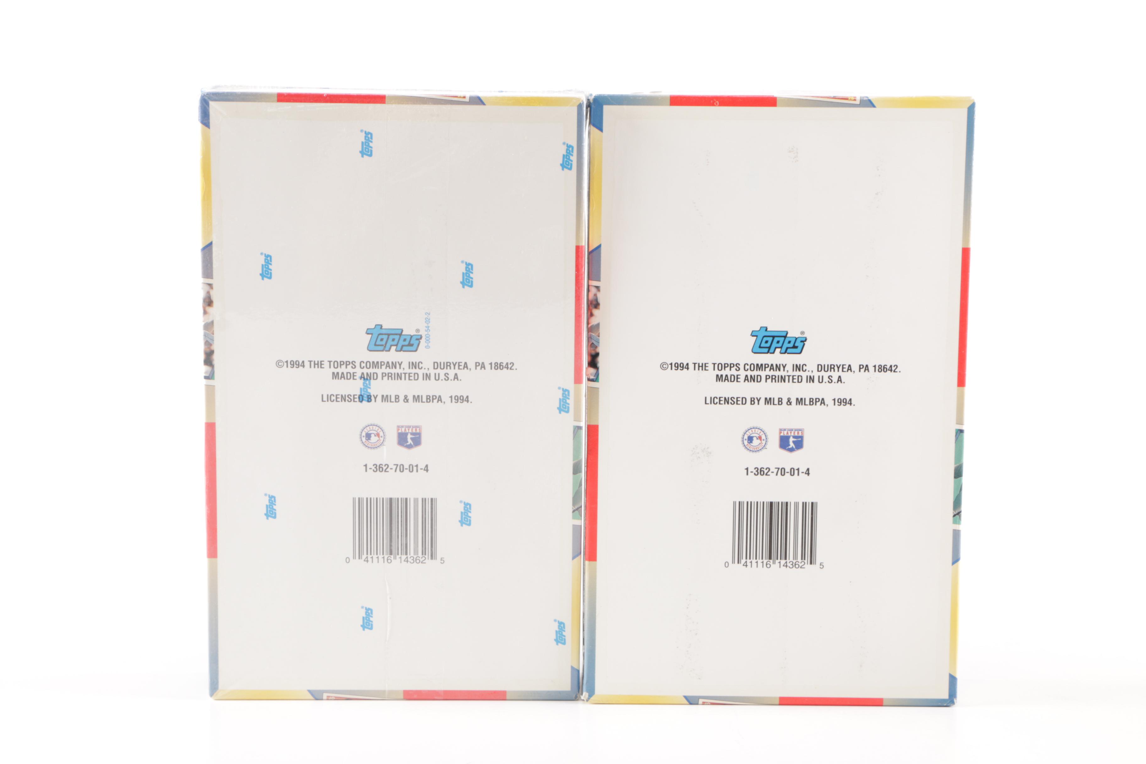 Baseball Card Boxes with Unopened Packs