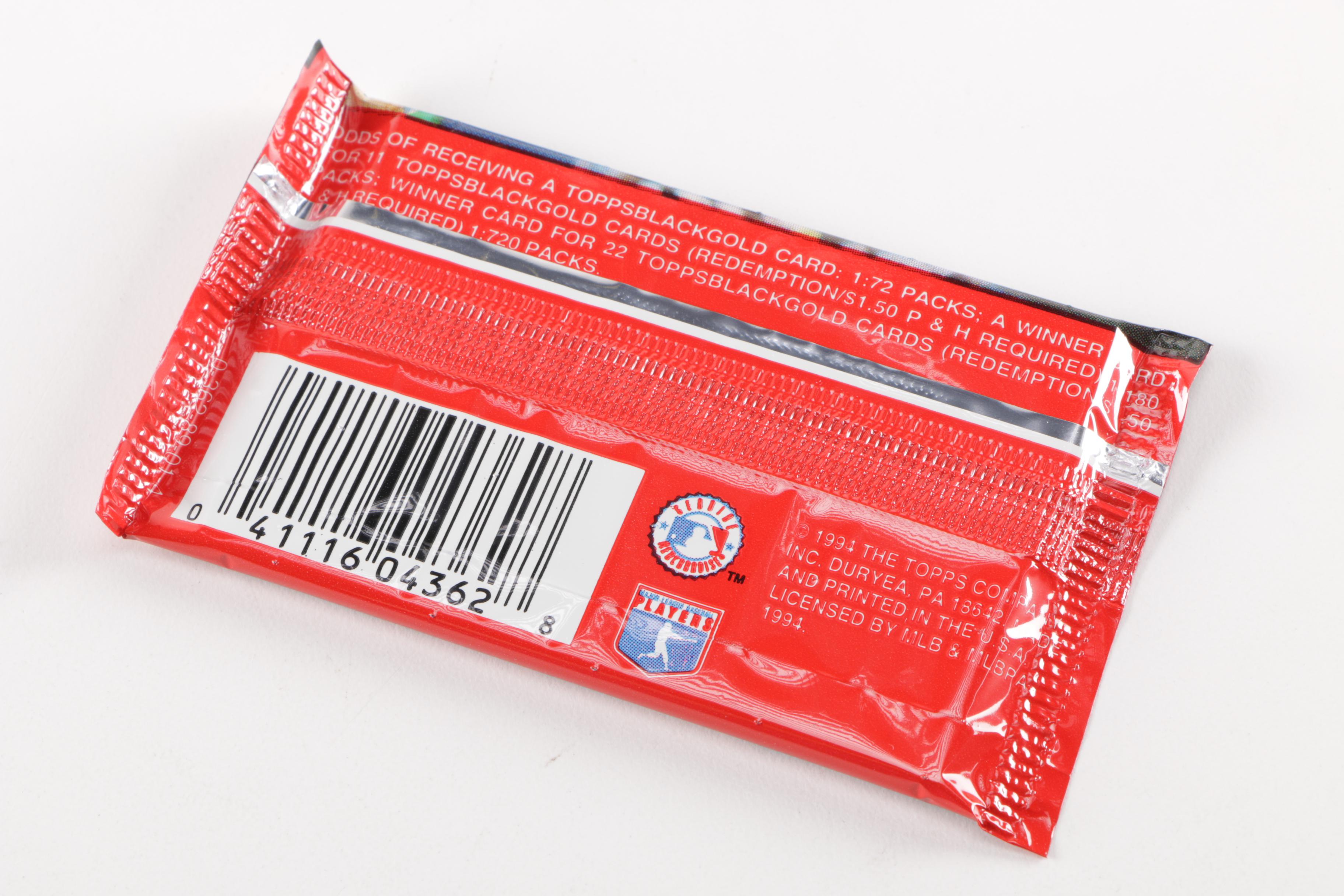 Baseball Card Boxes with Unopened Packs