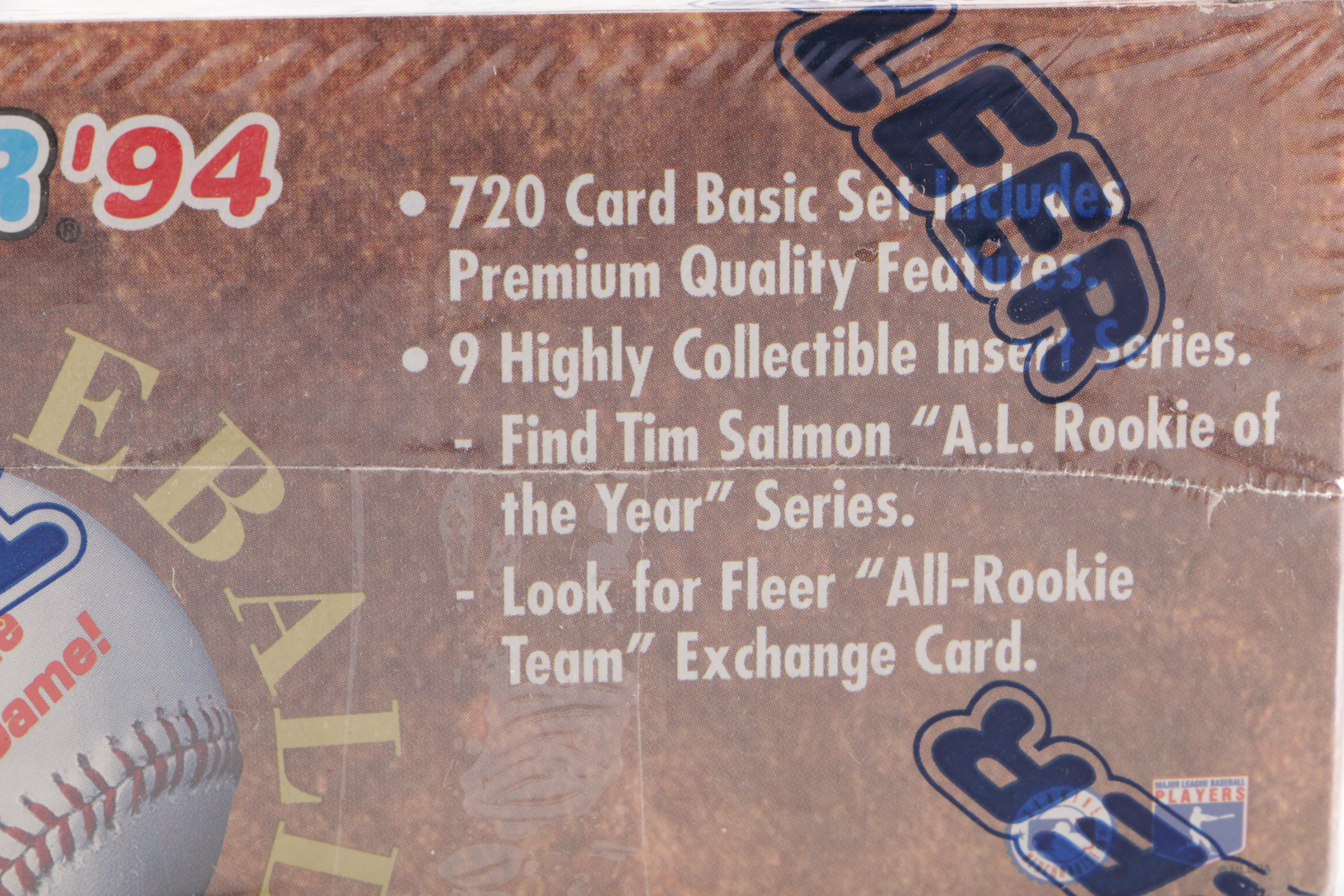 Baseball Card Boxes with Unopened Packs