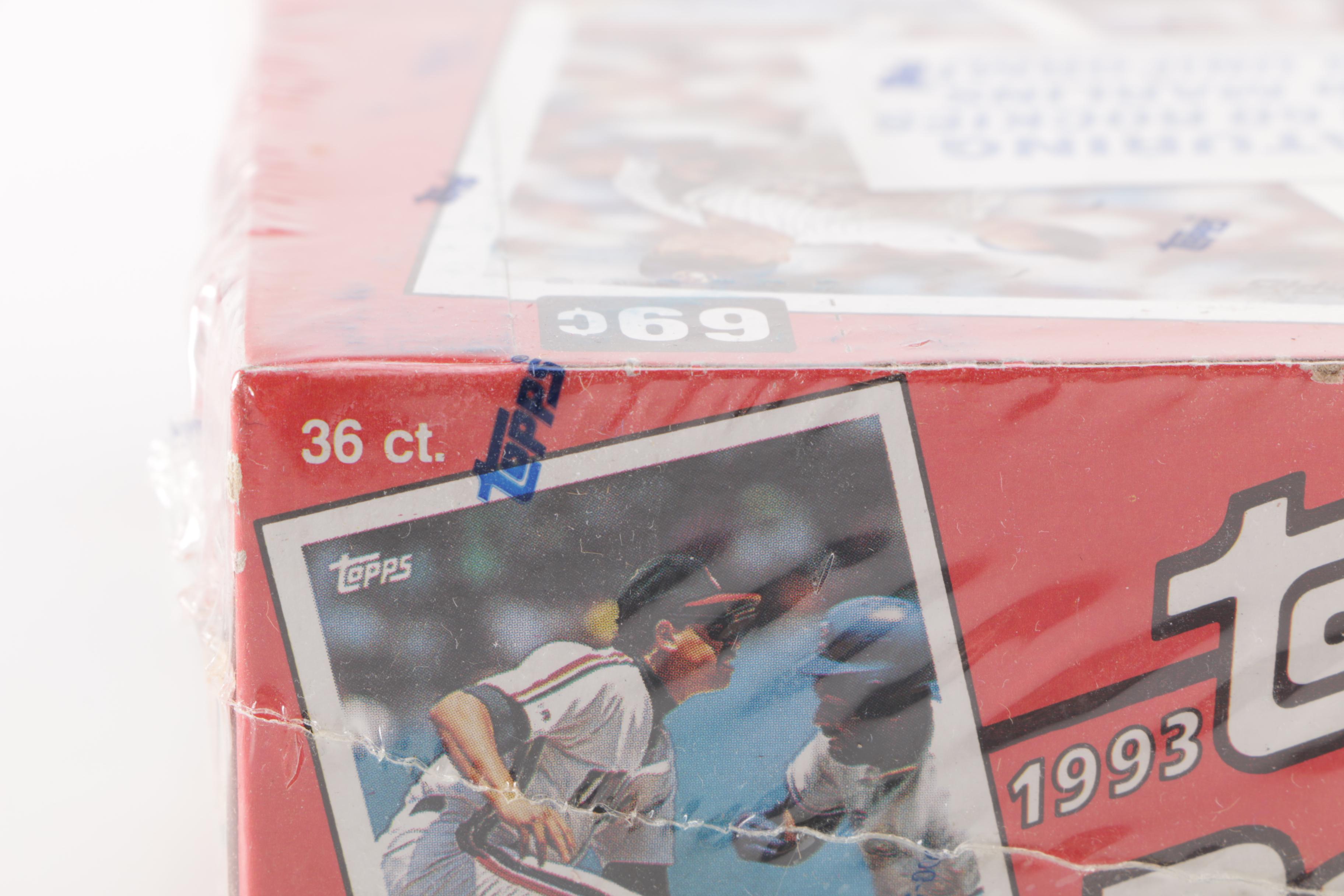 Baseball Card Boxes with Unopened Packs
