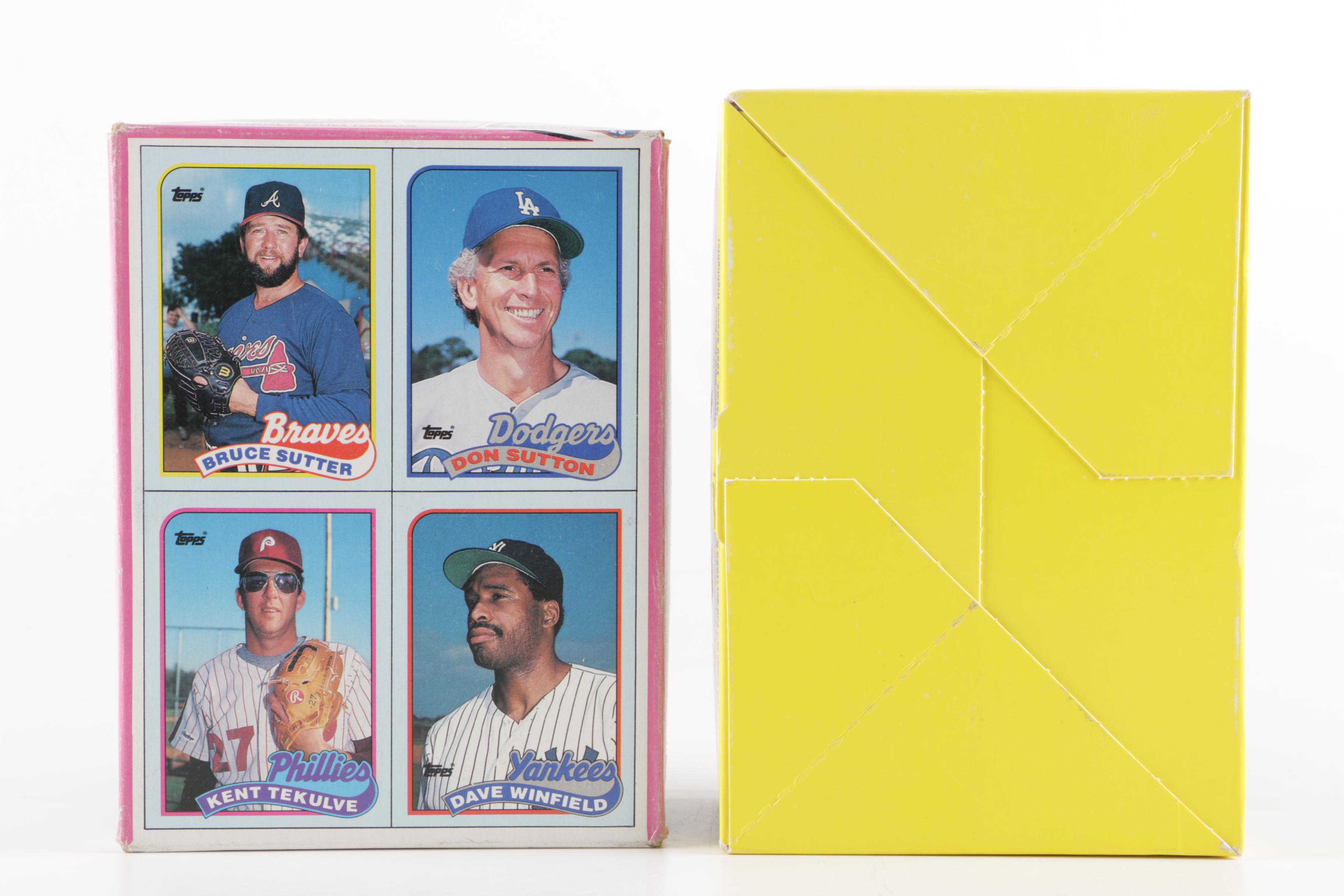 Baseball Card Boxes with Unopened Packs