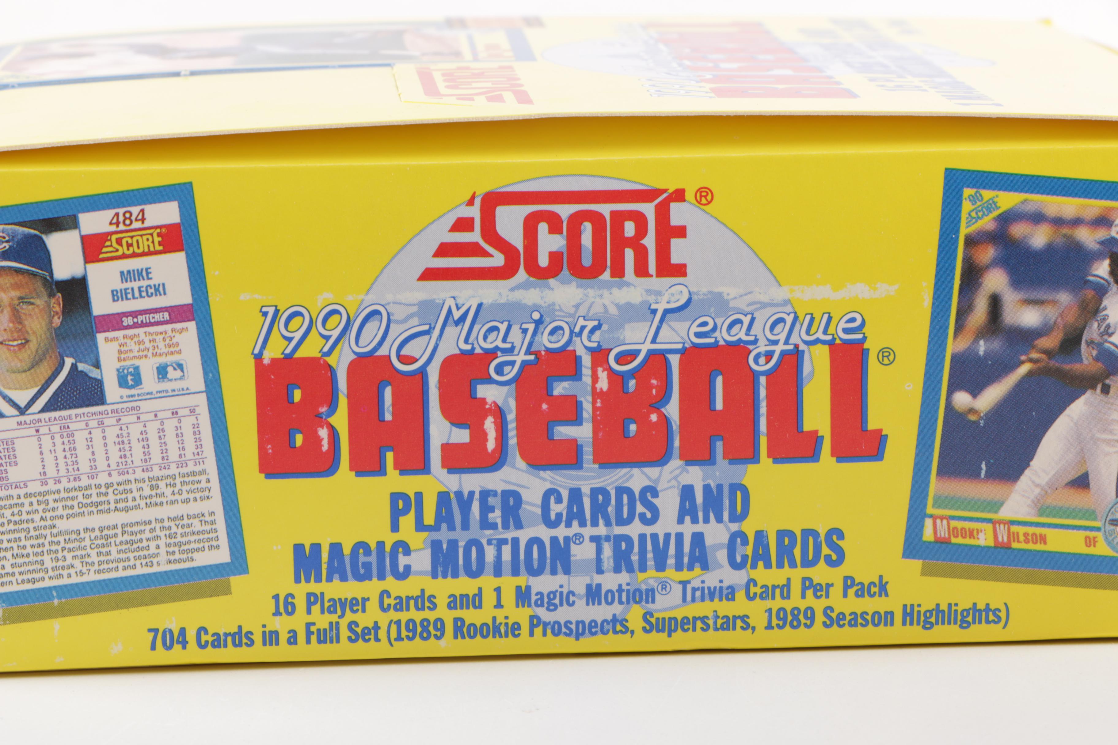 Baseball Card Boxes with Unopened Packs
