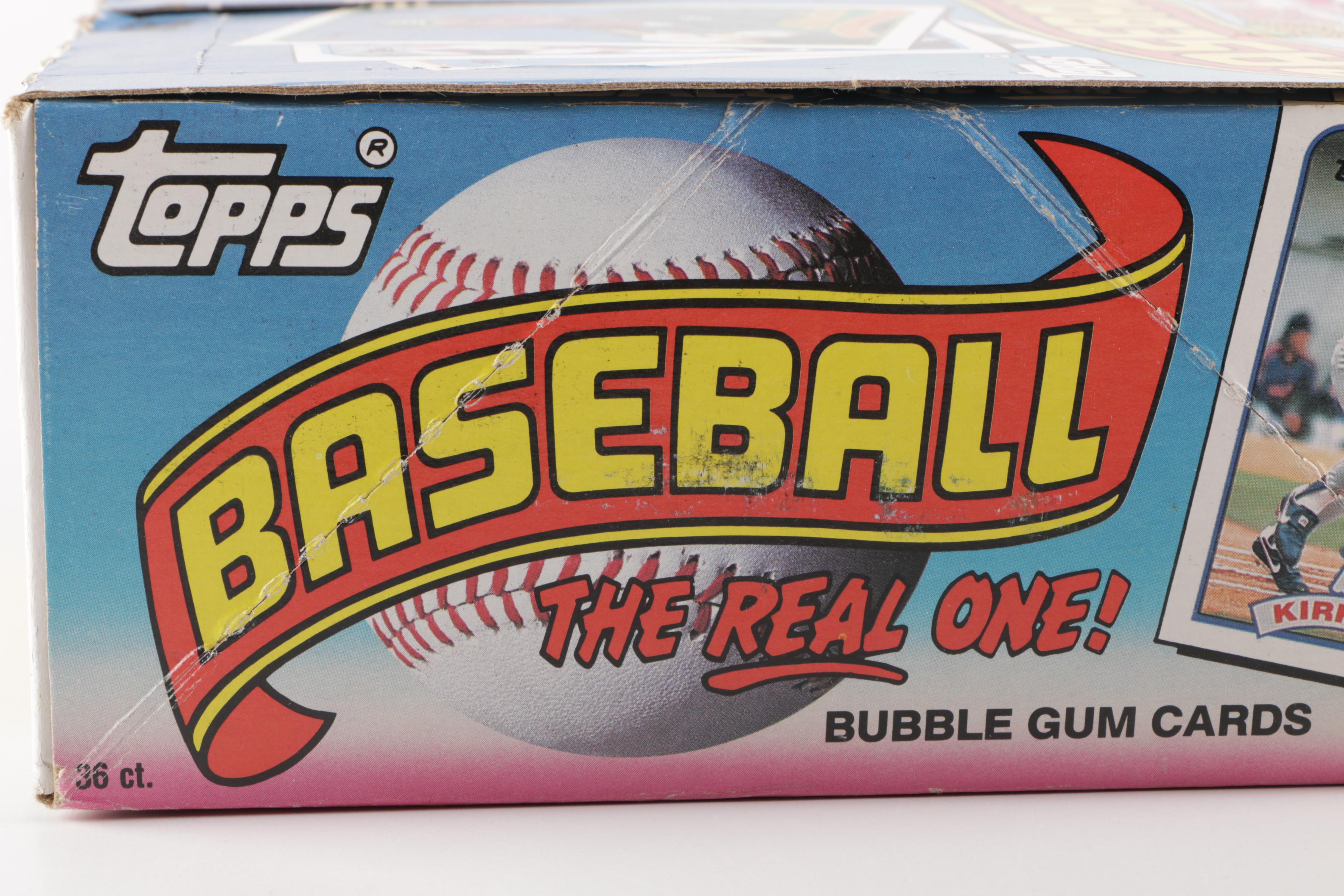 Baseball Card Boxes with Unopened Packs