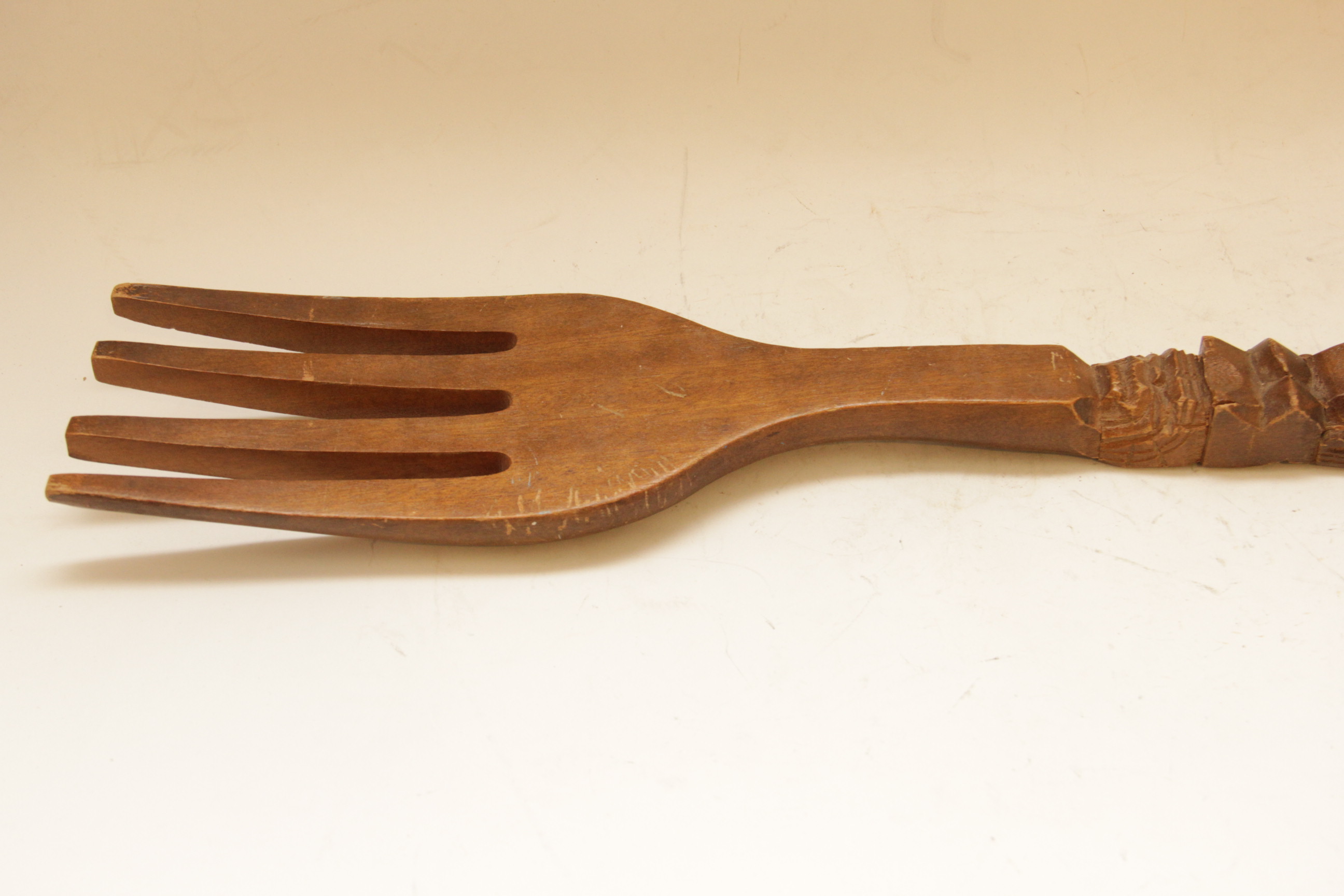Carved Wooden Fork