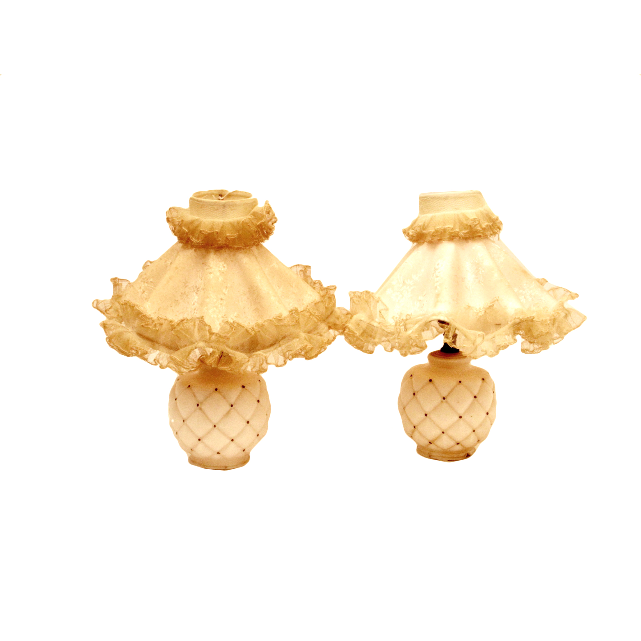 Pair of Vintage Boudoir Lamps