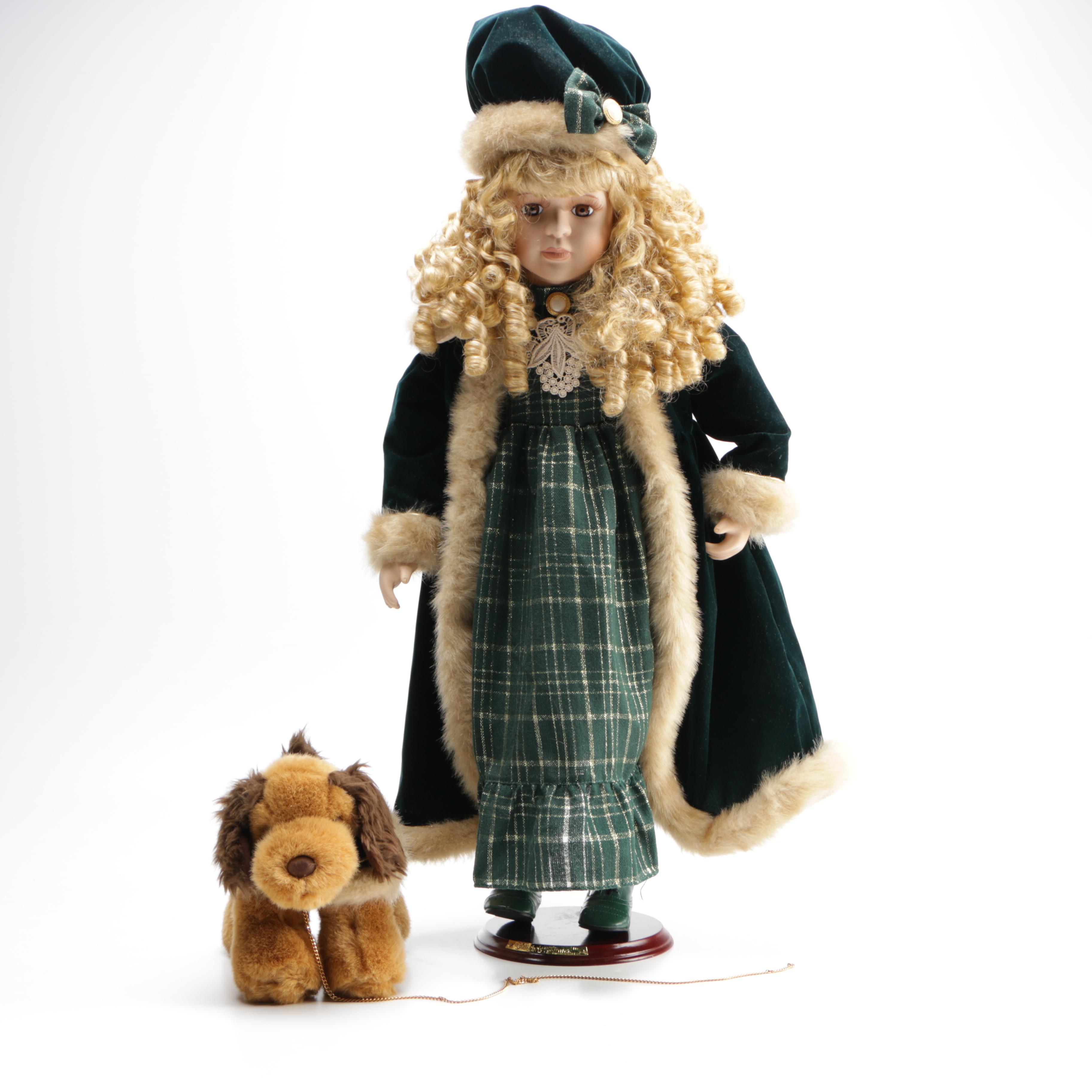"The Collectors Choice" by DanDee Porcelain Doll and Dog