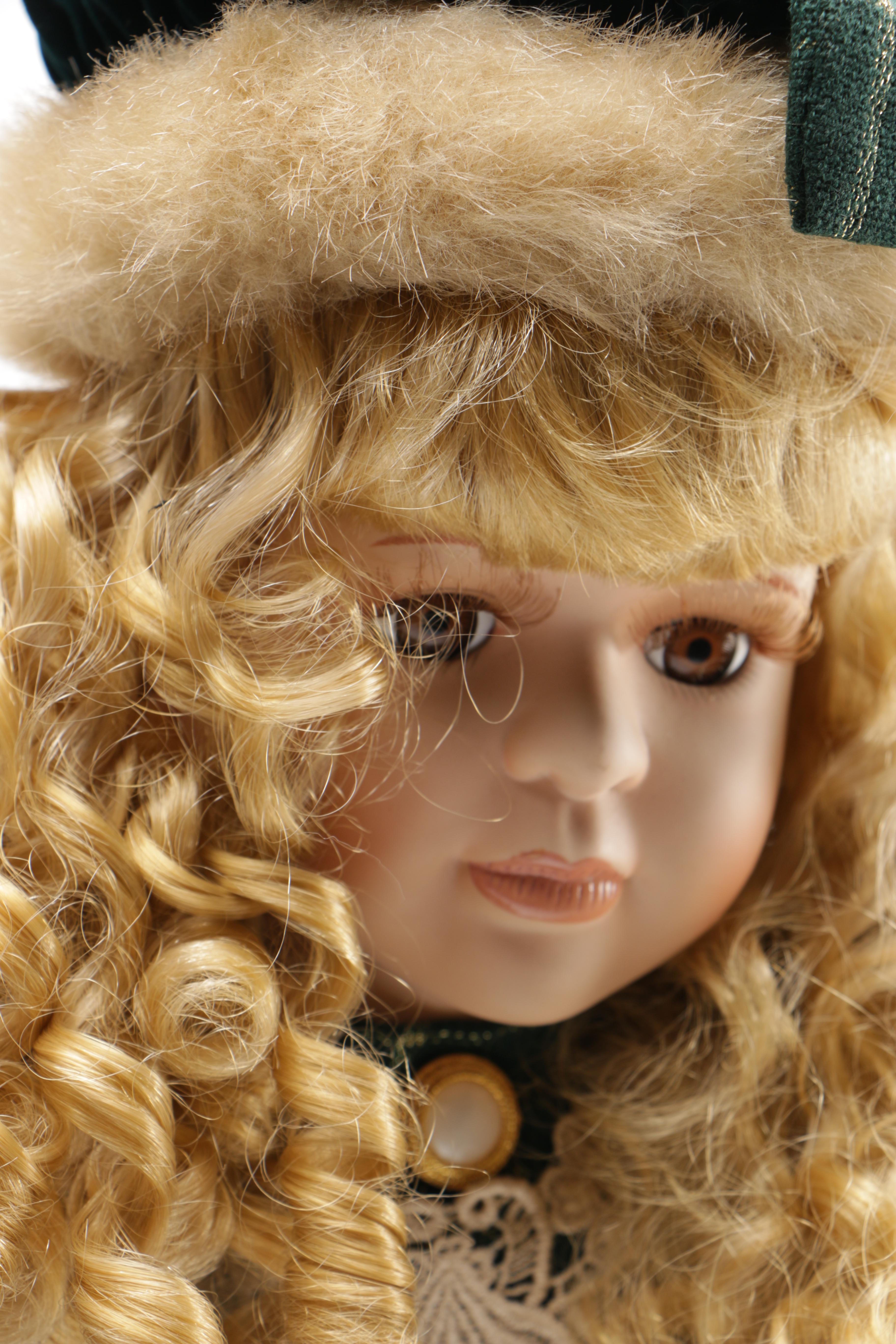 "The Collectors Choice" by DanDee Porcelain Doll and Dog