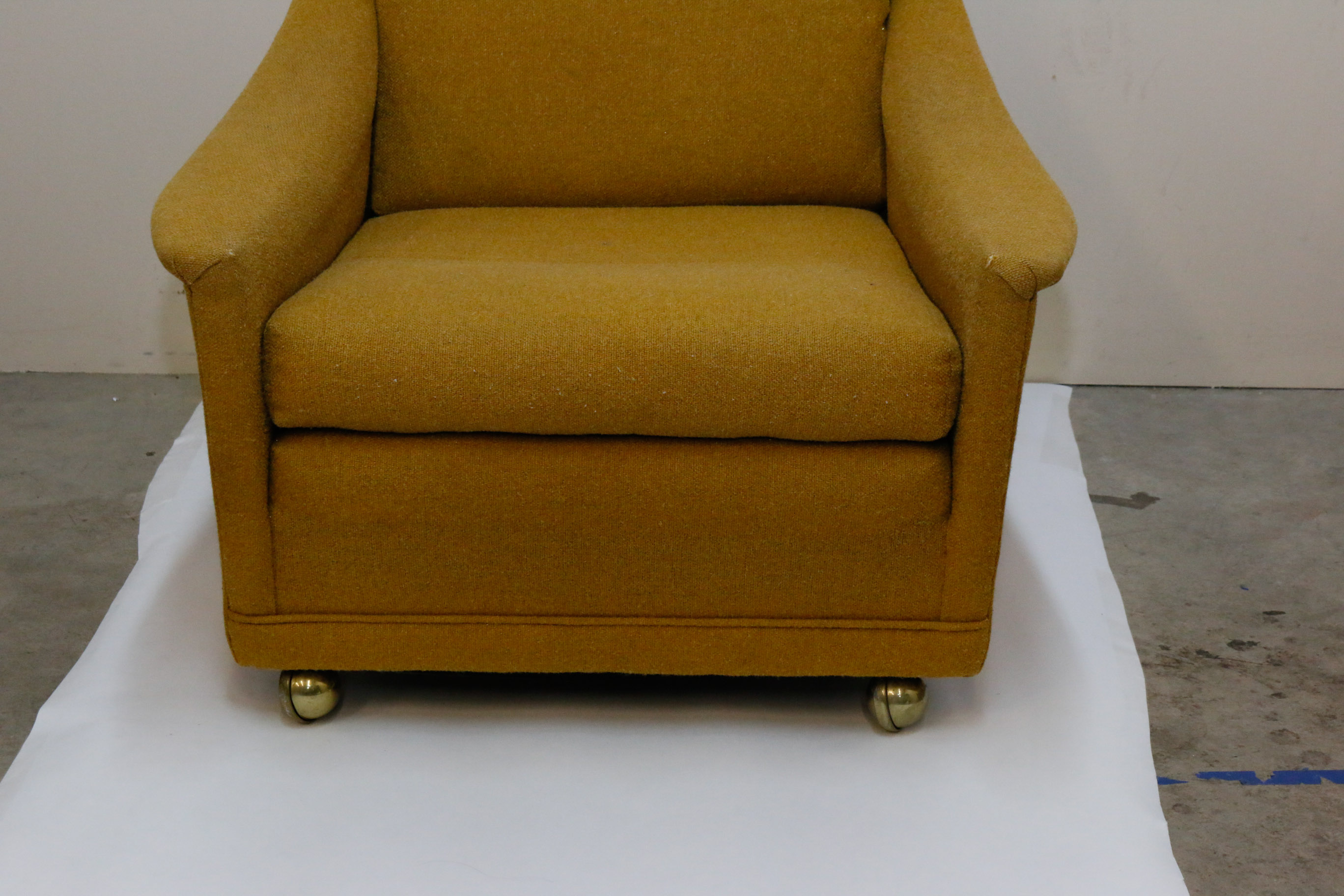 Pair of Vintage Goldenrod Armchairs