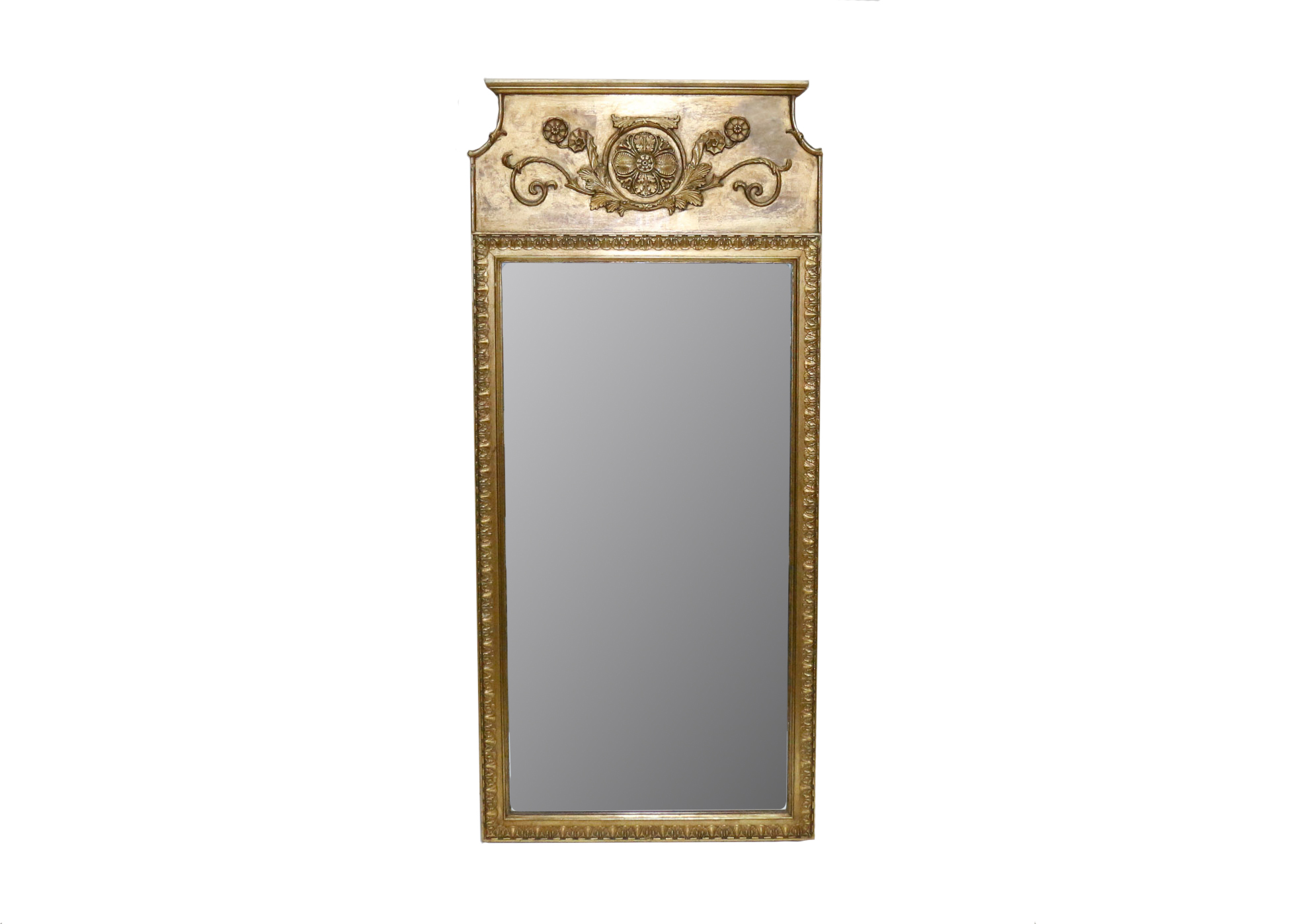 Gold Toned Wooden Ornate Wall Mirror