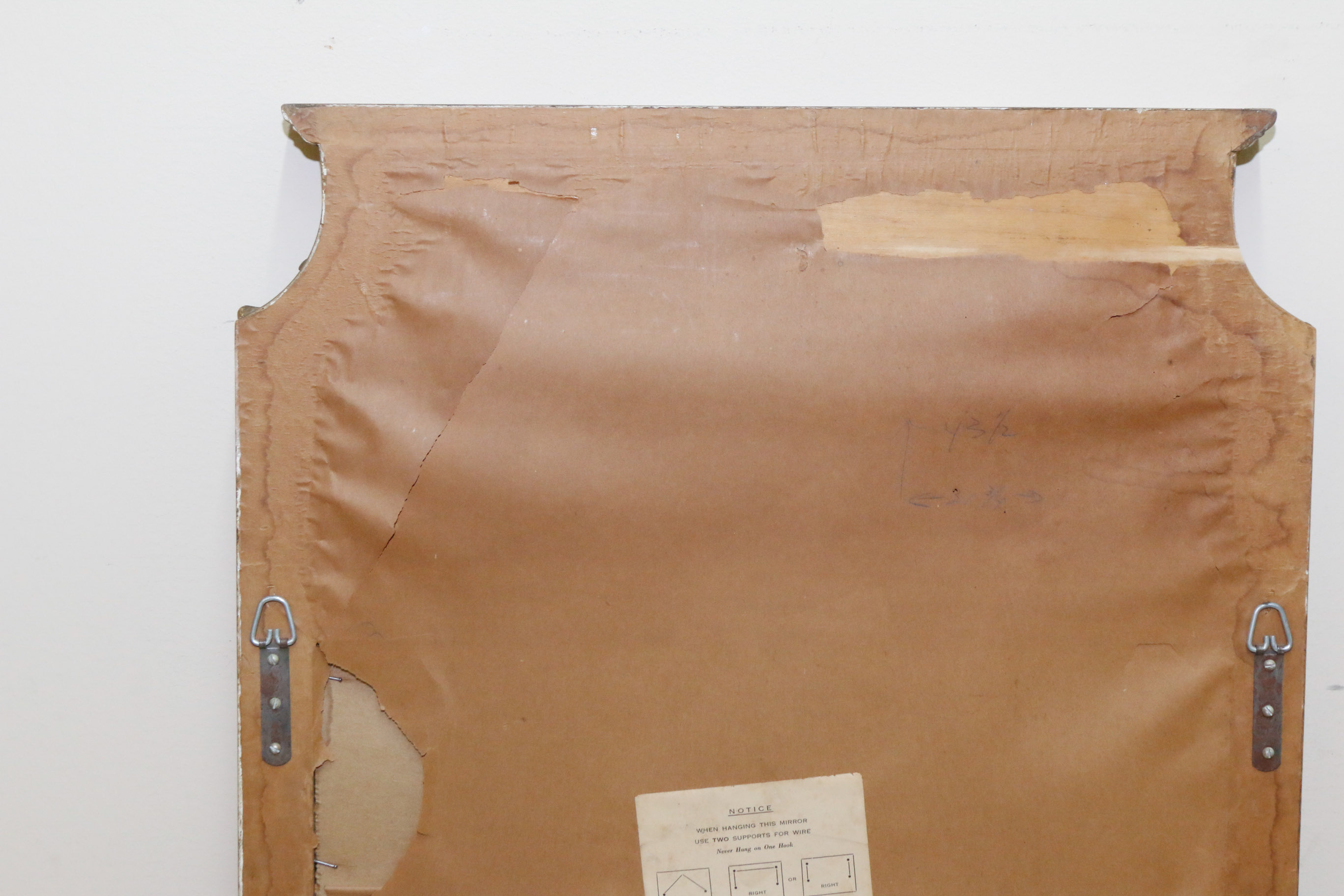 Gold Toned Wooden Ornate Wall Mirror