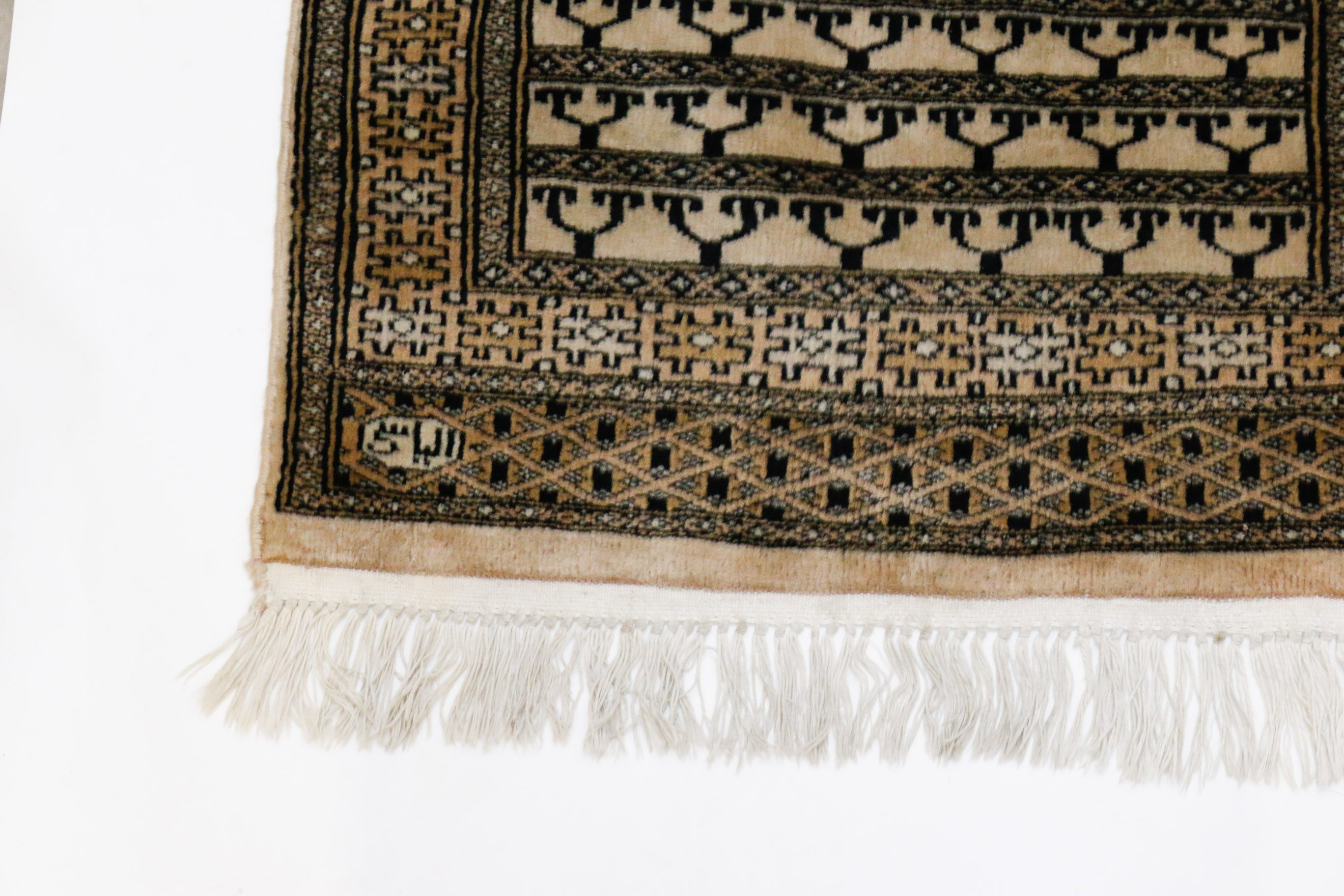 Signed Hand-Knotted Turkmen Tekke Ensi Area Rug