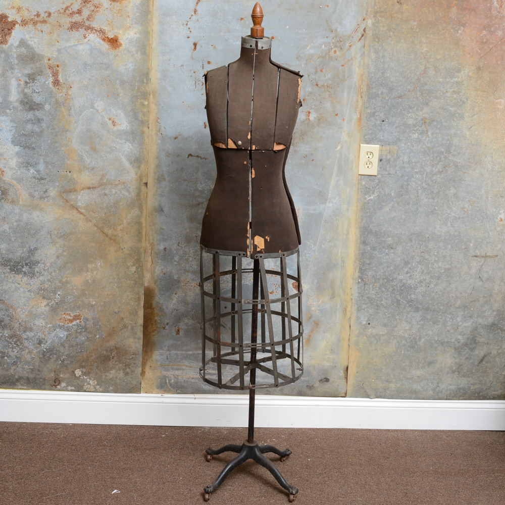 Antique Mannequin Bust Stand