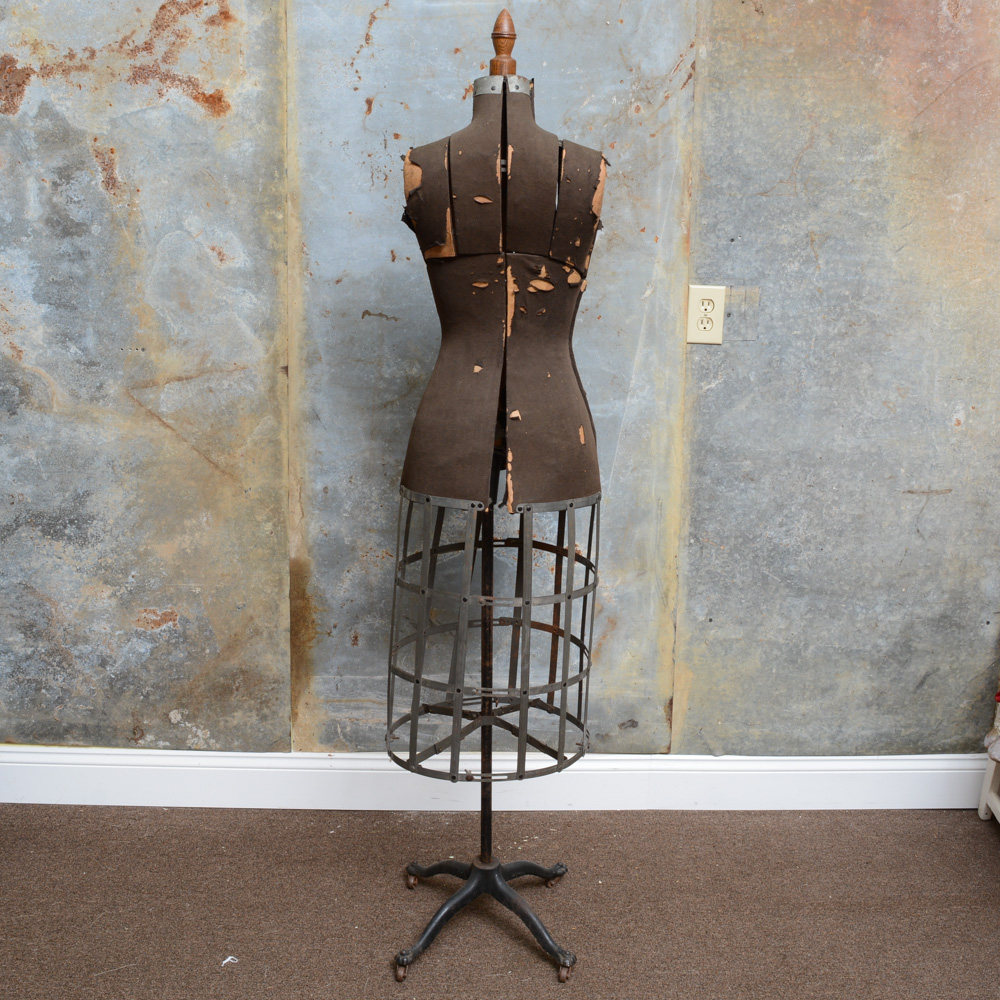 Antique Mannequin Bust Stand