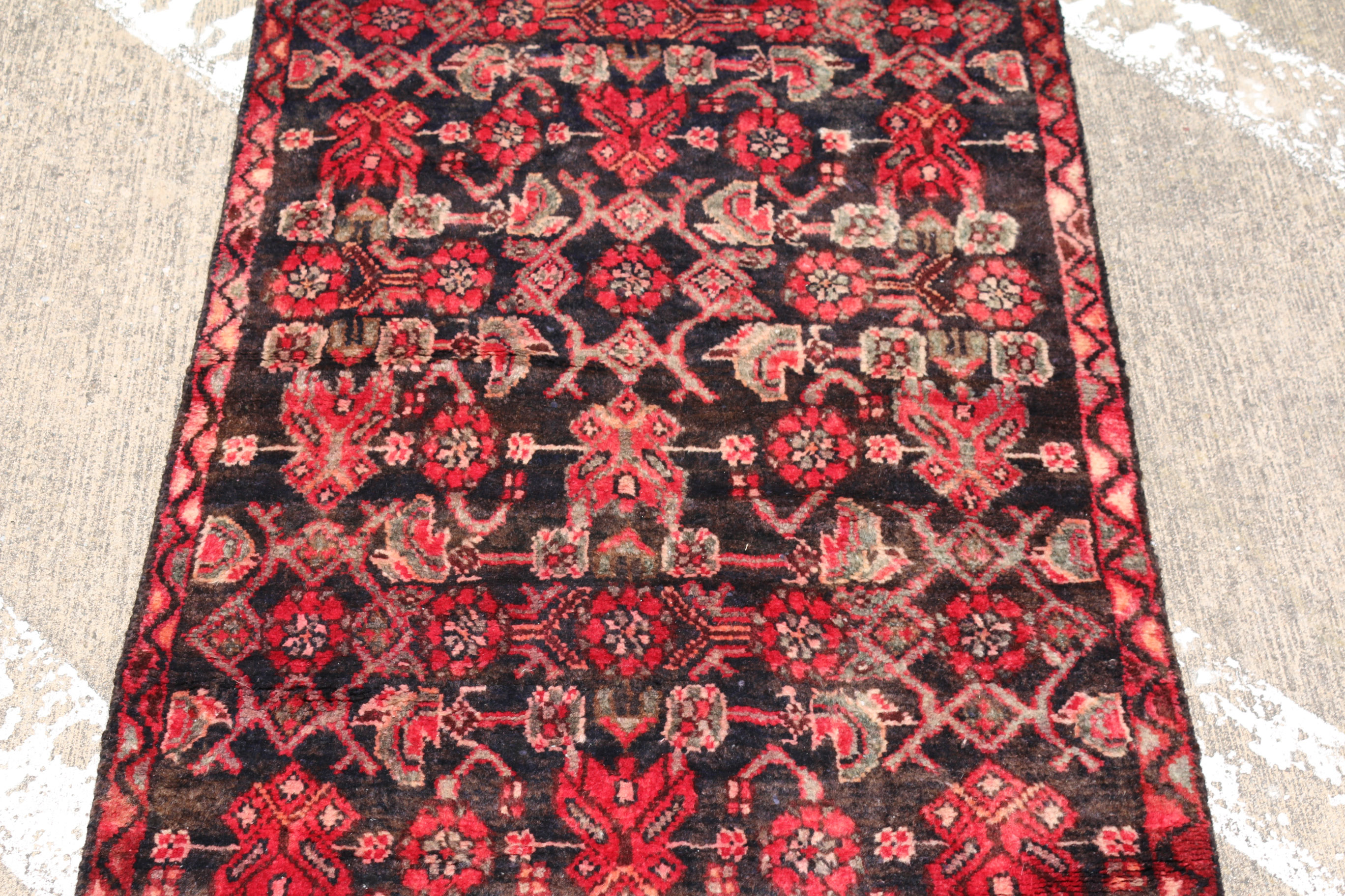 Handwoven Vintage Persian Lilhan Mallayer Sarouk Rug Runner