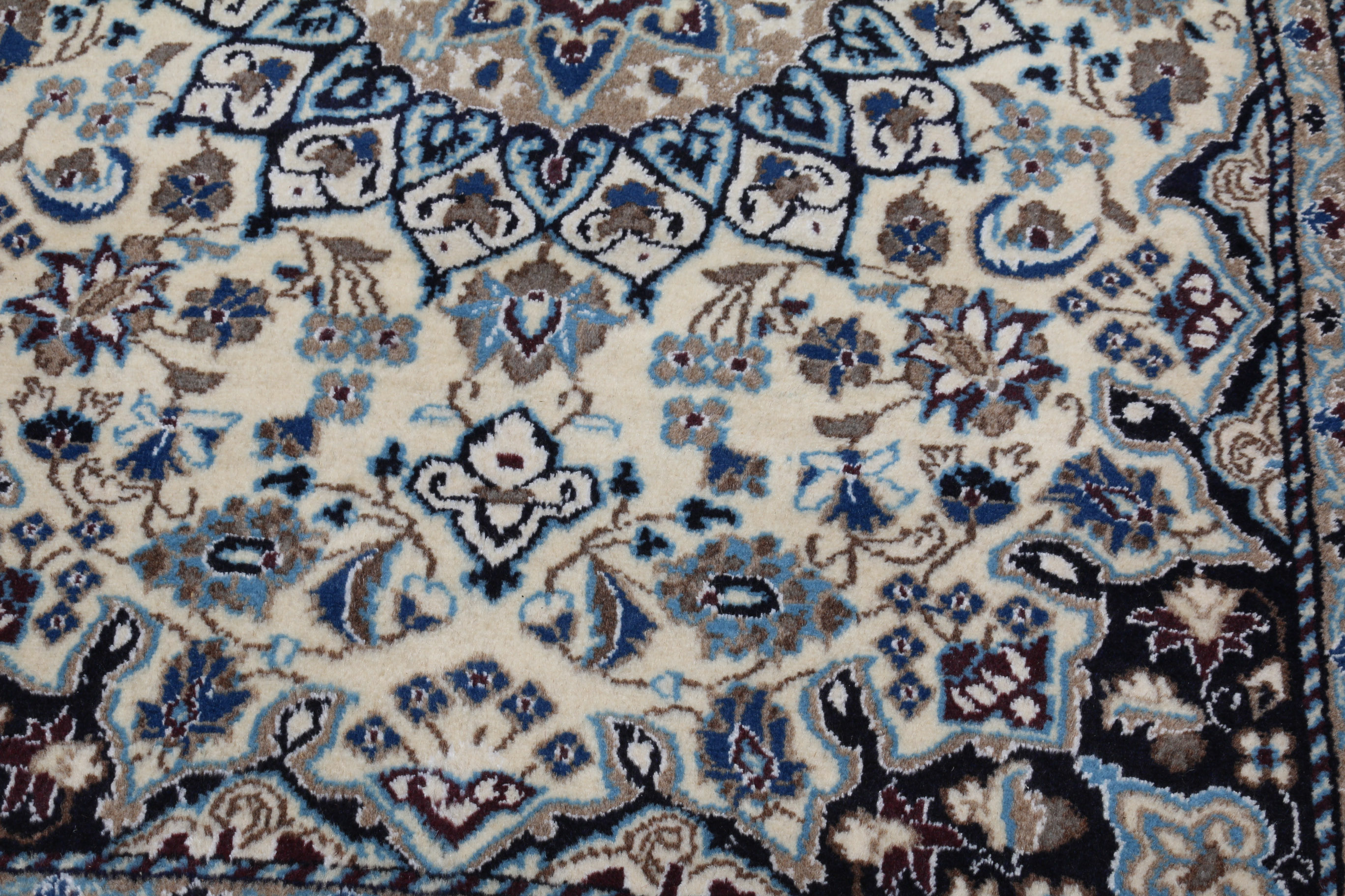 Handwoven Vintage Persian Nain Area Rug