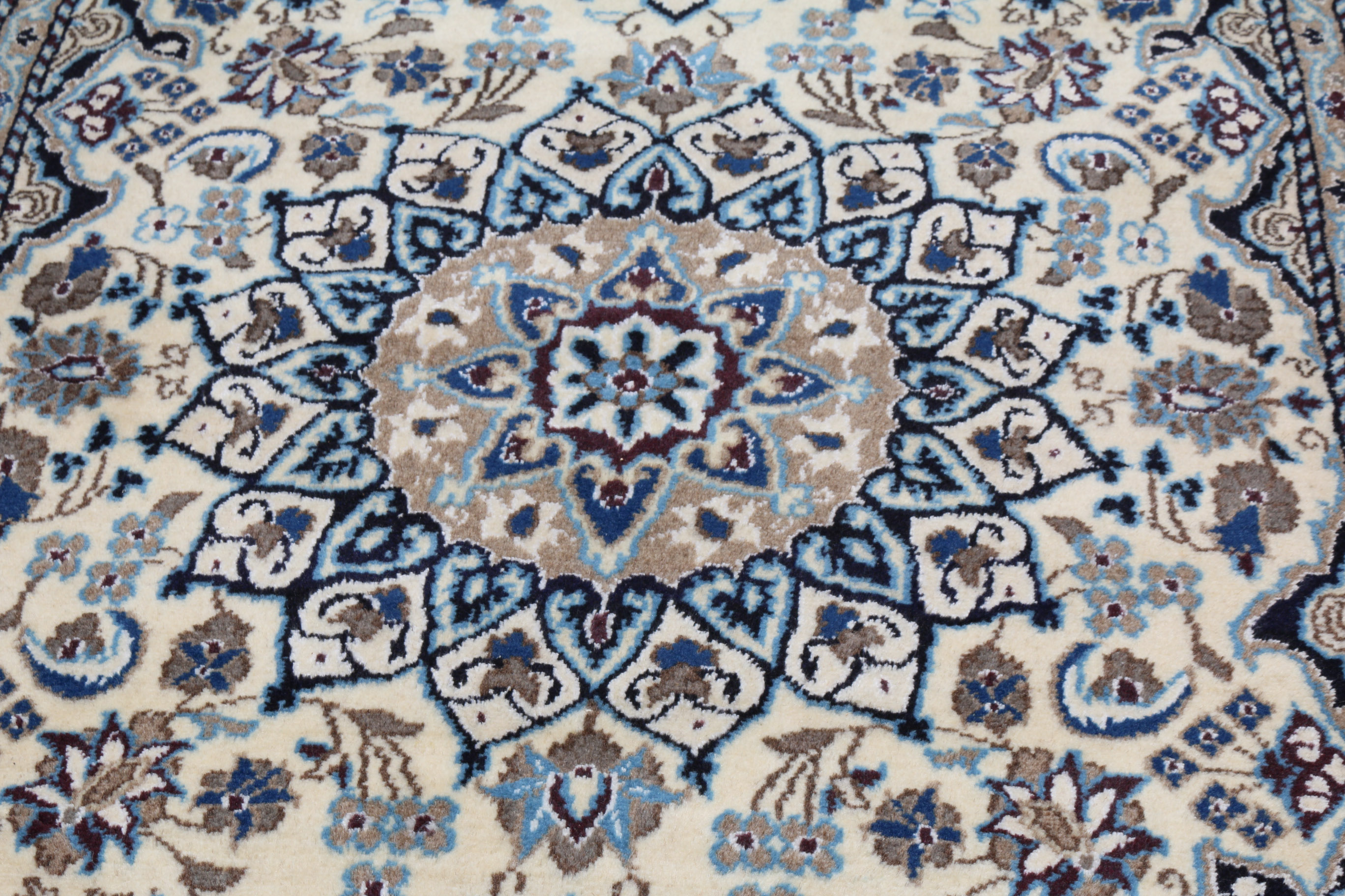 Handwoven Vintage Persian Nain Area Rug