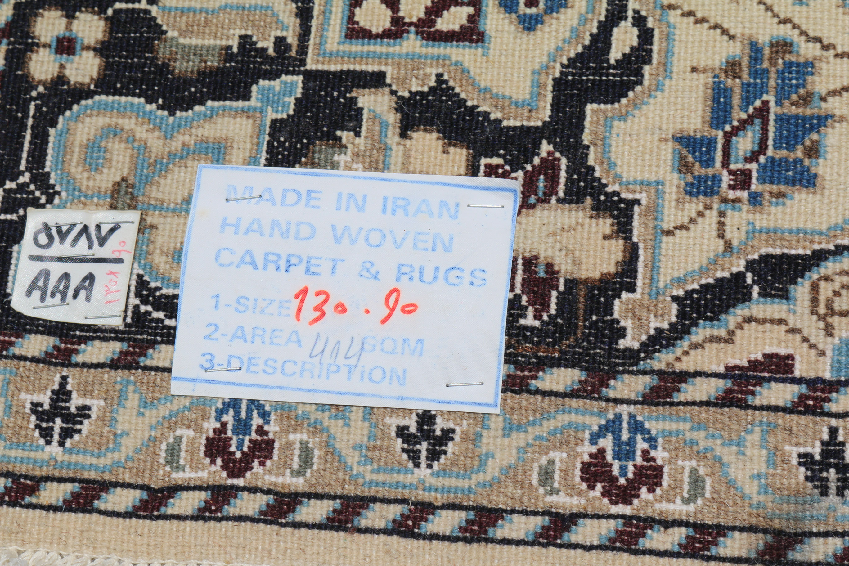 Handwoven Vintage Persian Nain Area Rug