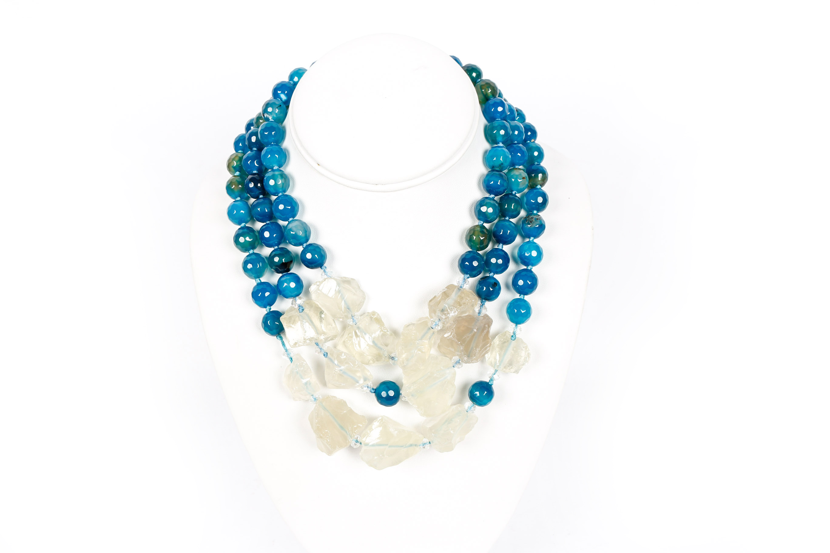 Rock Crystal Quartz Beaded Necklace