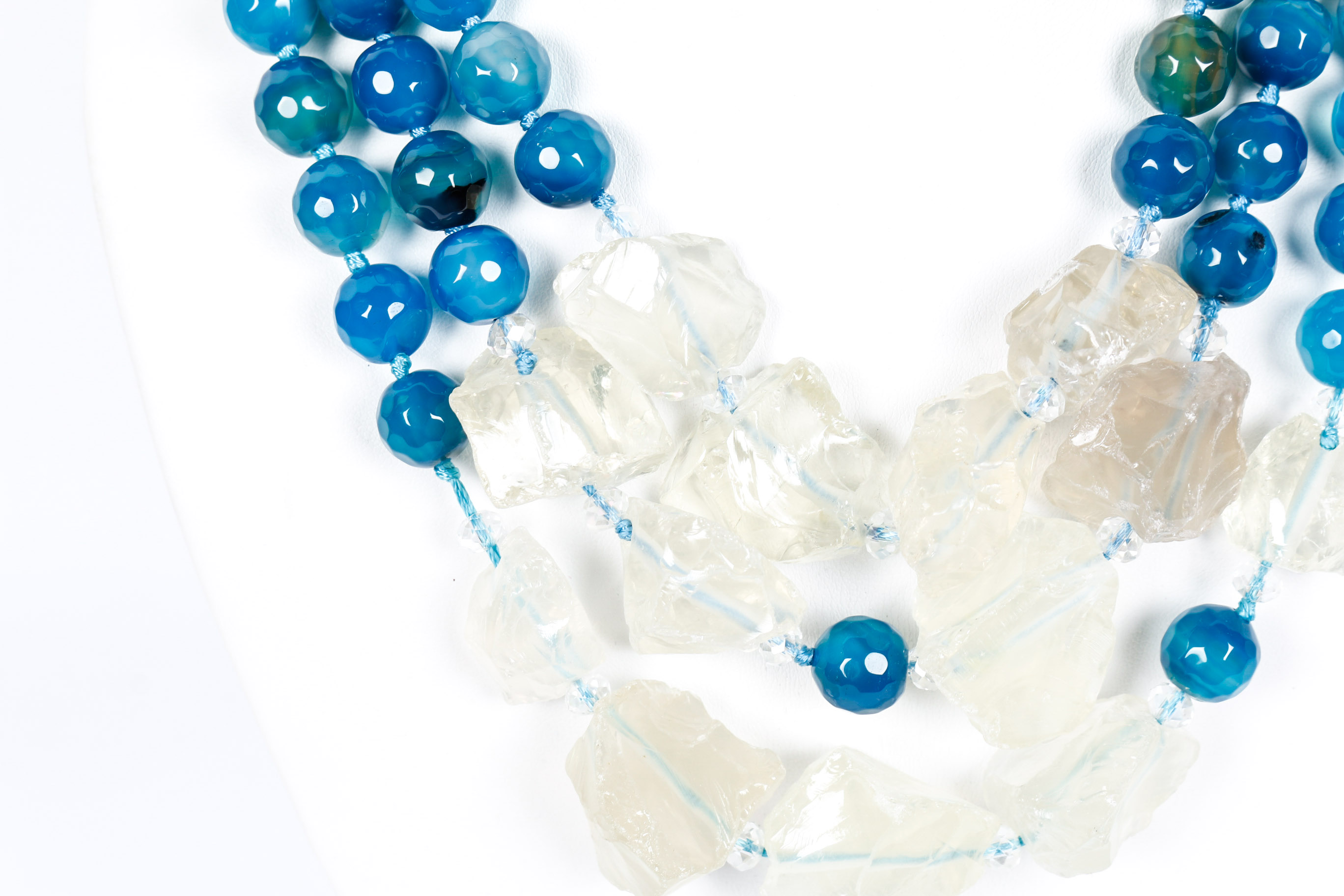 Rock Crystal Quartz Beaded Necklace