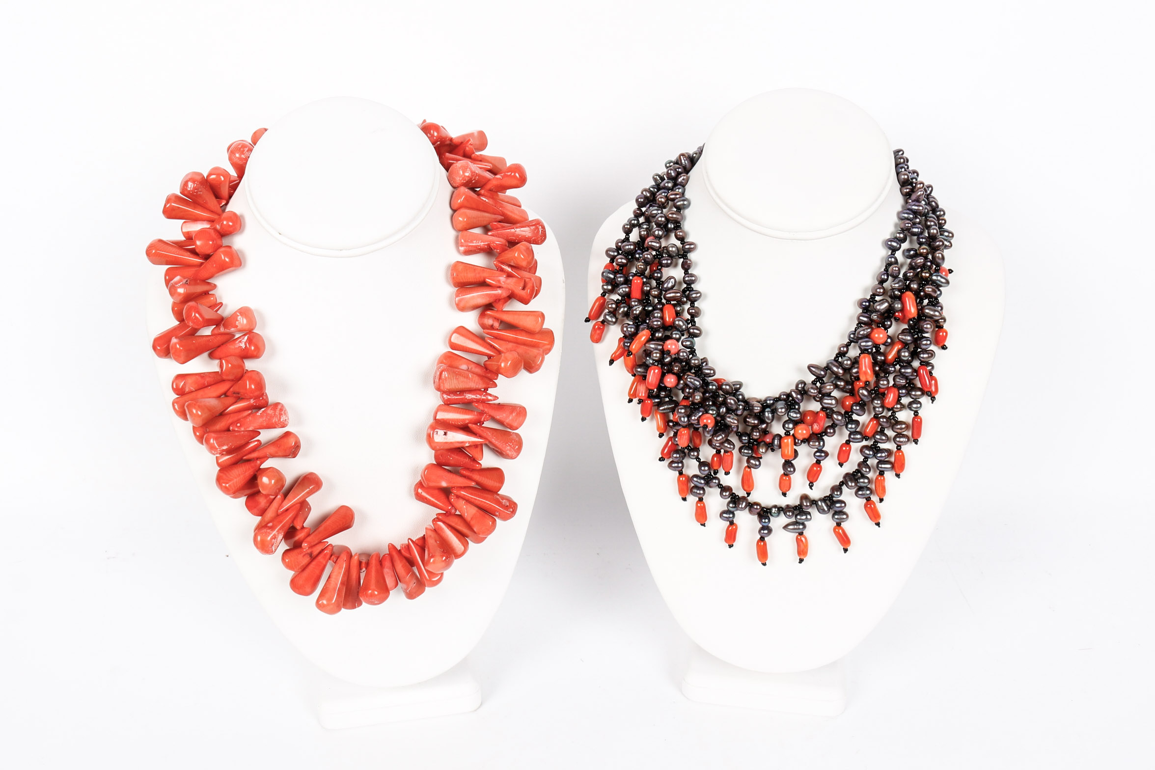 Pair of Coral Necklaces