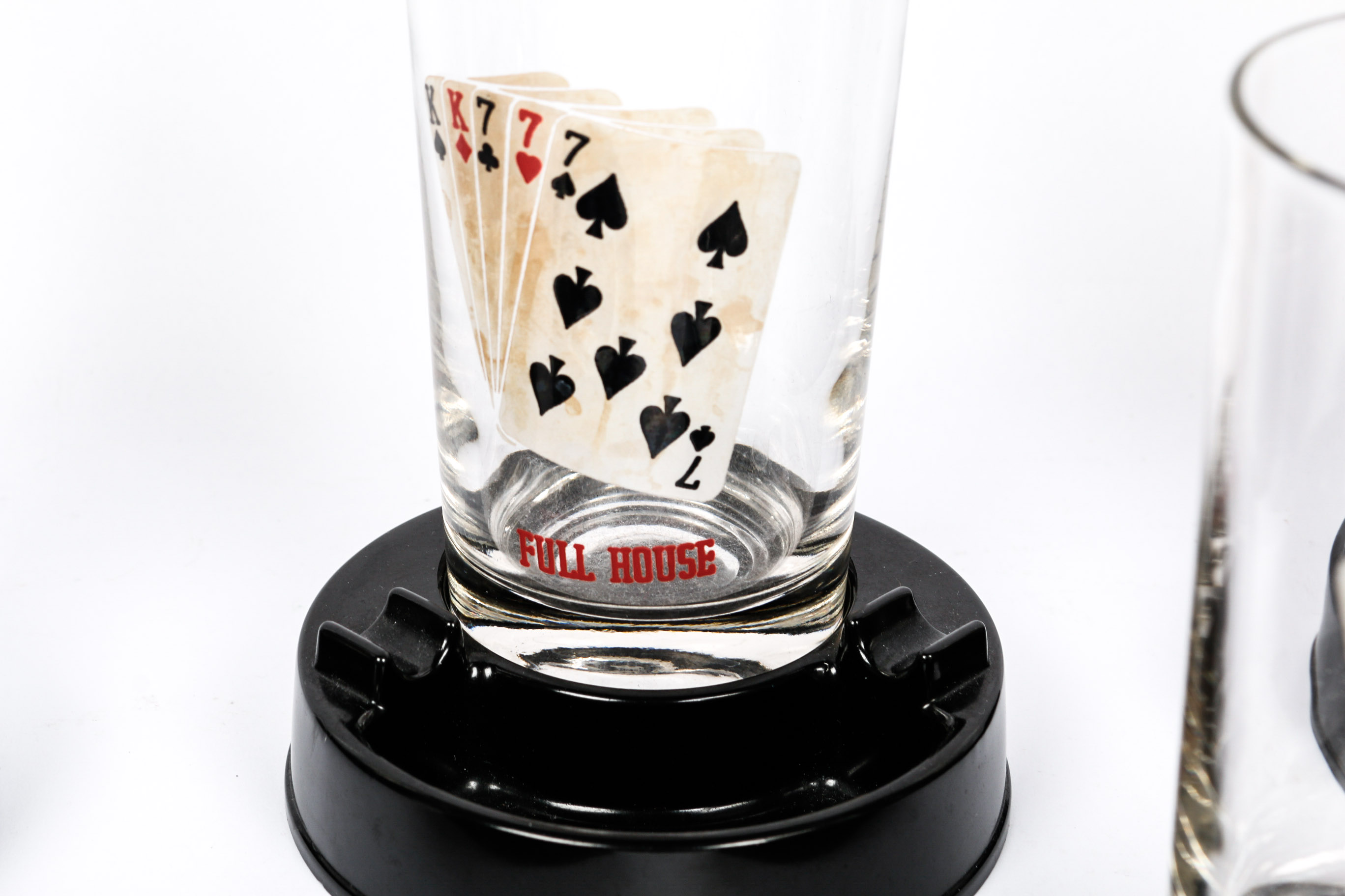 Poker Themed Glasses With Stands