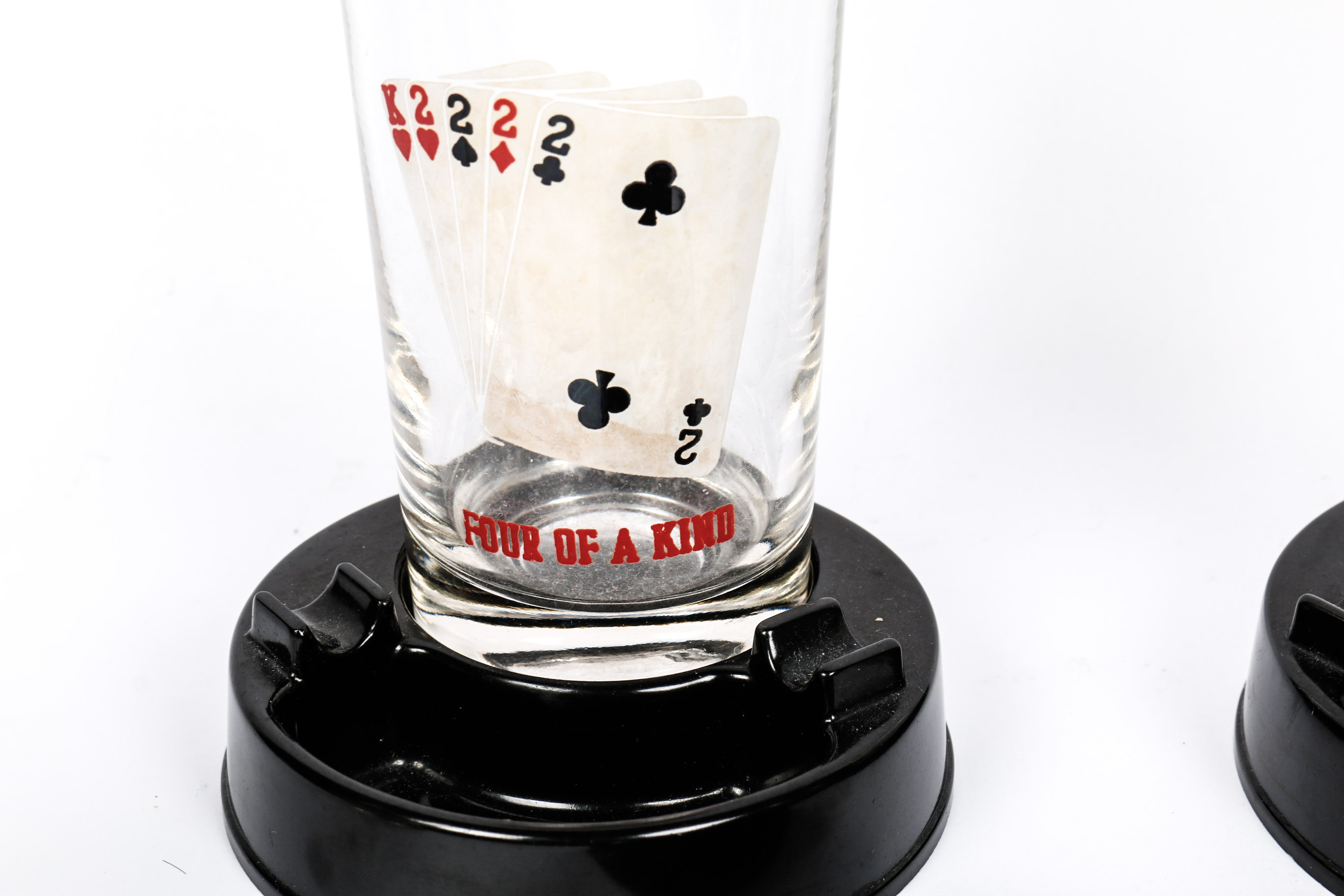 Poker Themed Glasses With Stands