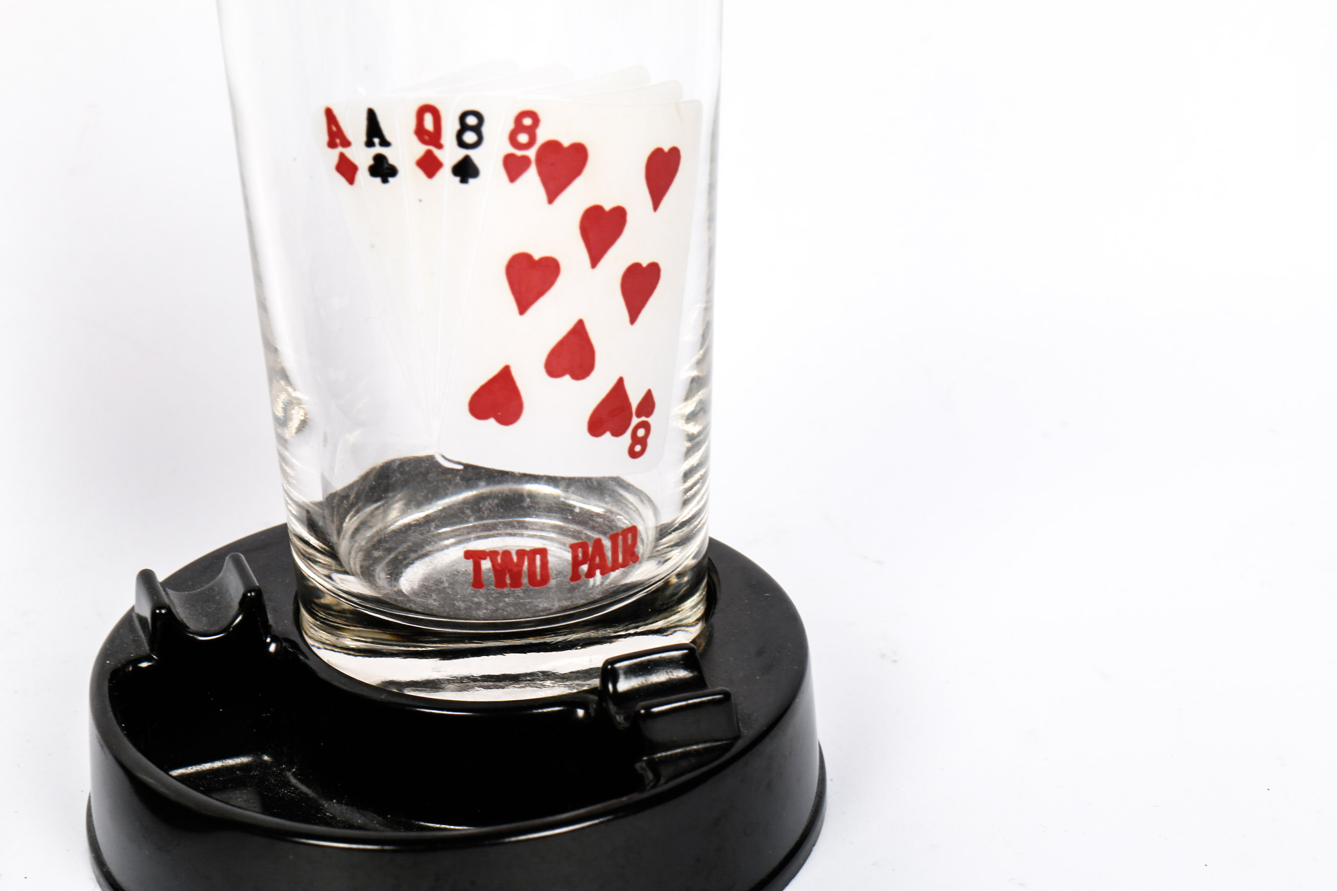 Poker Themed Glasses With Stands