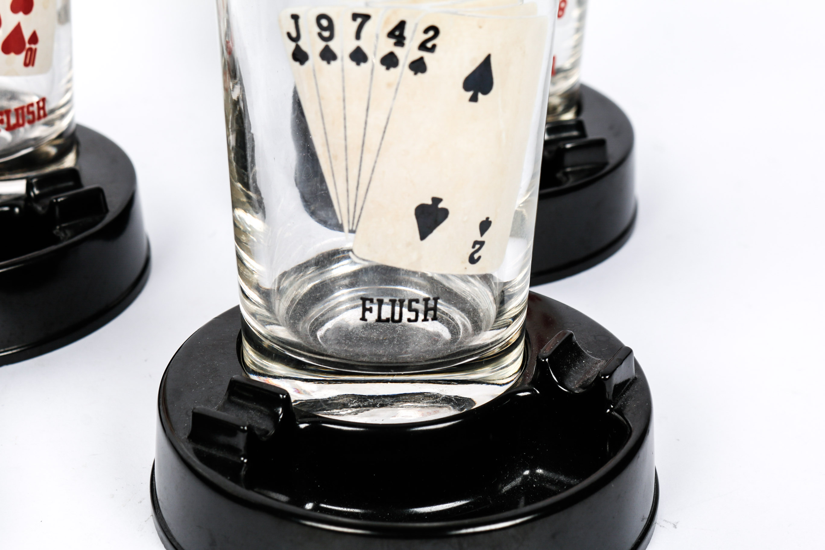 Poker Themed Glasses With Stands