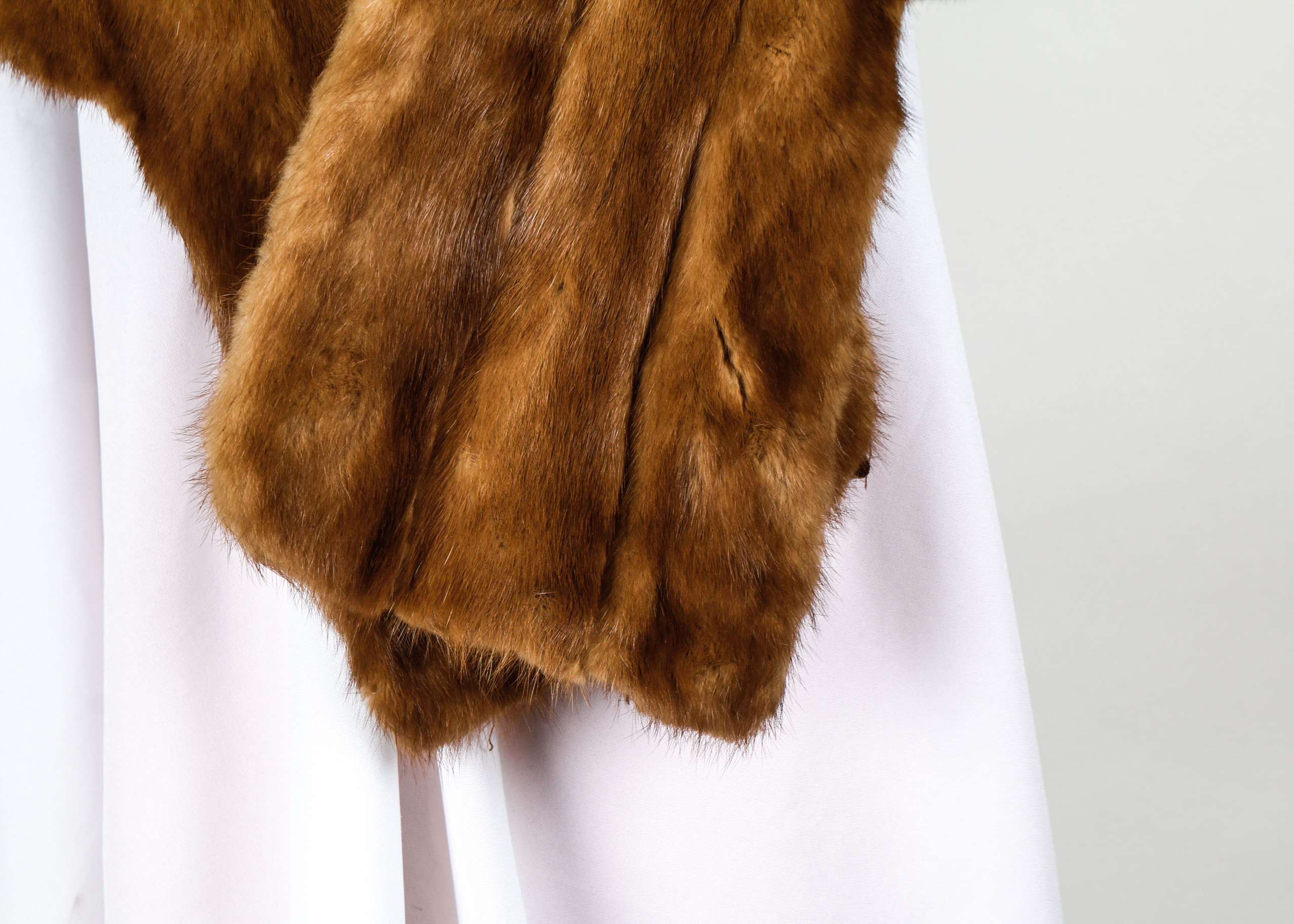 Vintage Muskrat Fur Stole