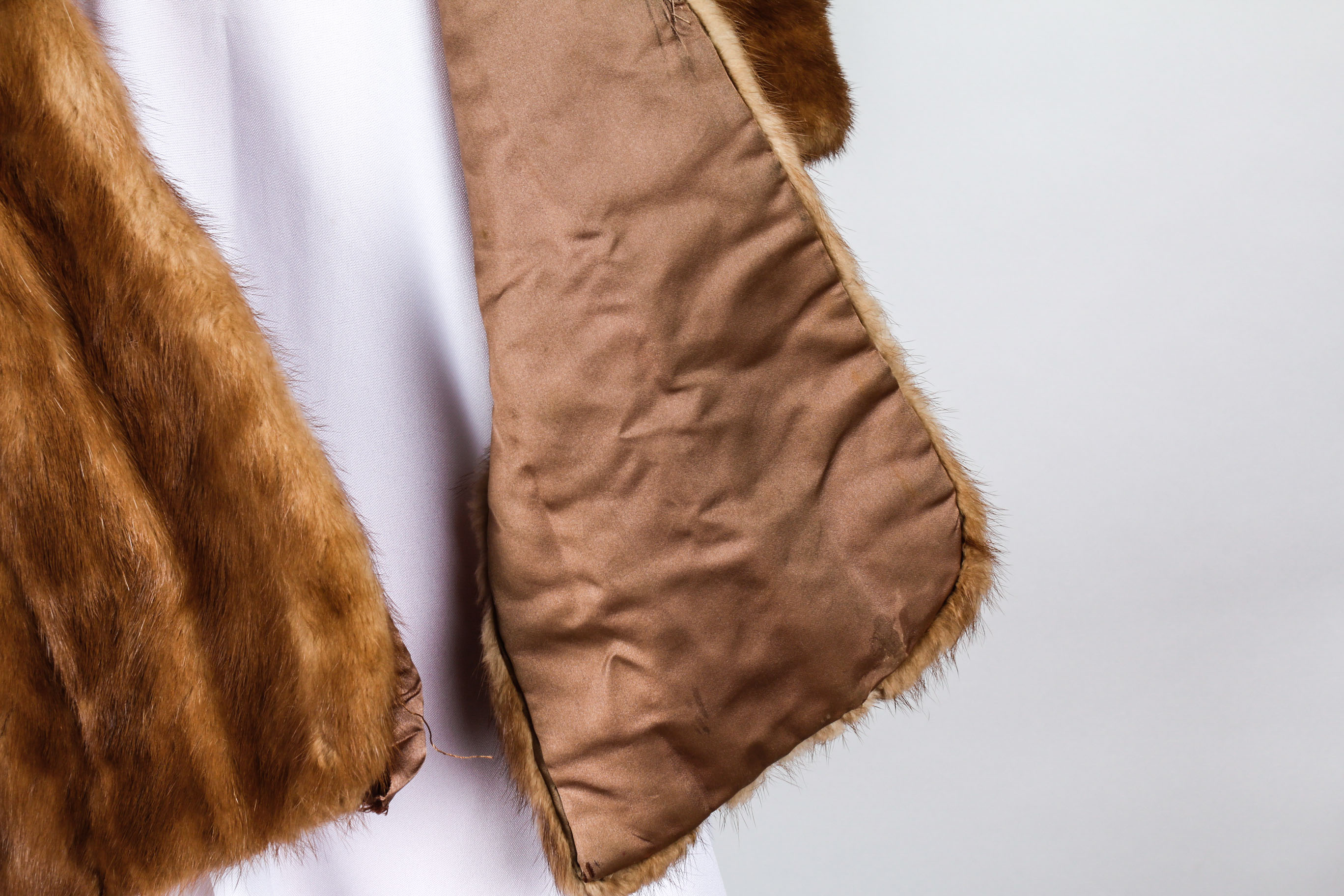 Vintage Muskrat Fur Stole