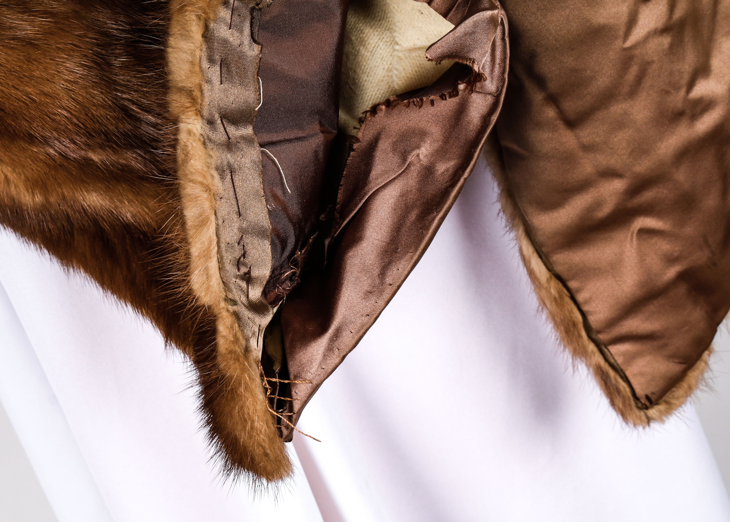 Vintage Muskrat Fur Stole